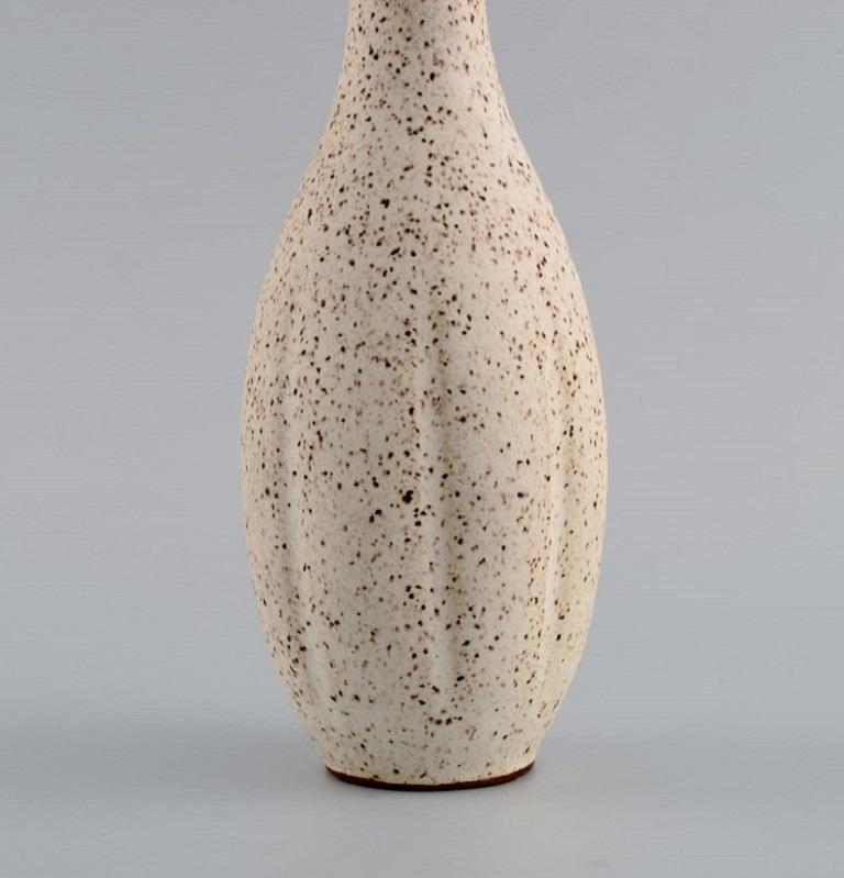 20th Century Körting, Germany, Unique Vase in Glazed Stoneware, Beautiful Speckled Glaze For Sale