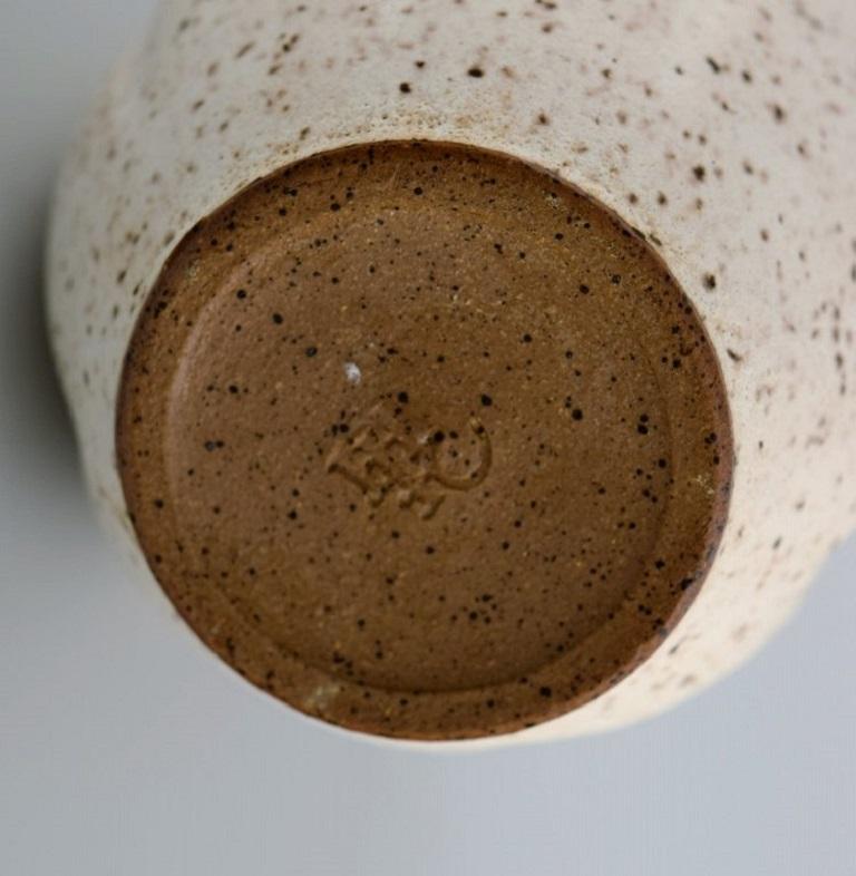 Körting, Germany, Unique Vase in Glazed Stoneware, Beautiful Speckled Glaze For Sale 1