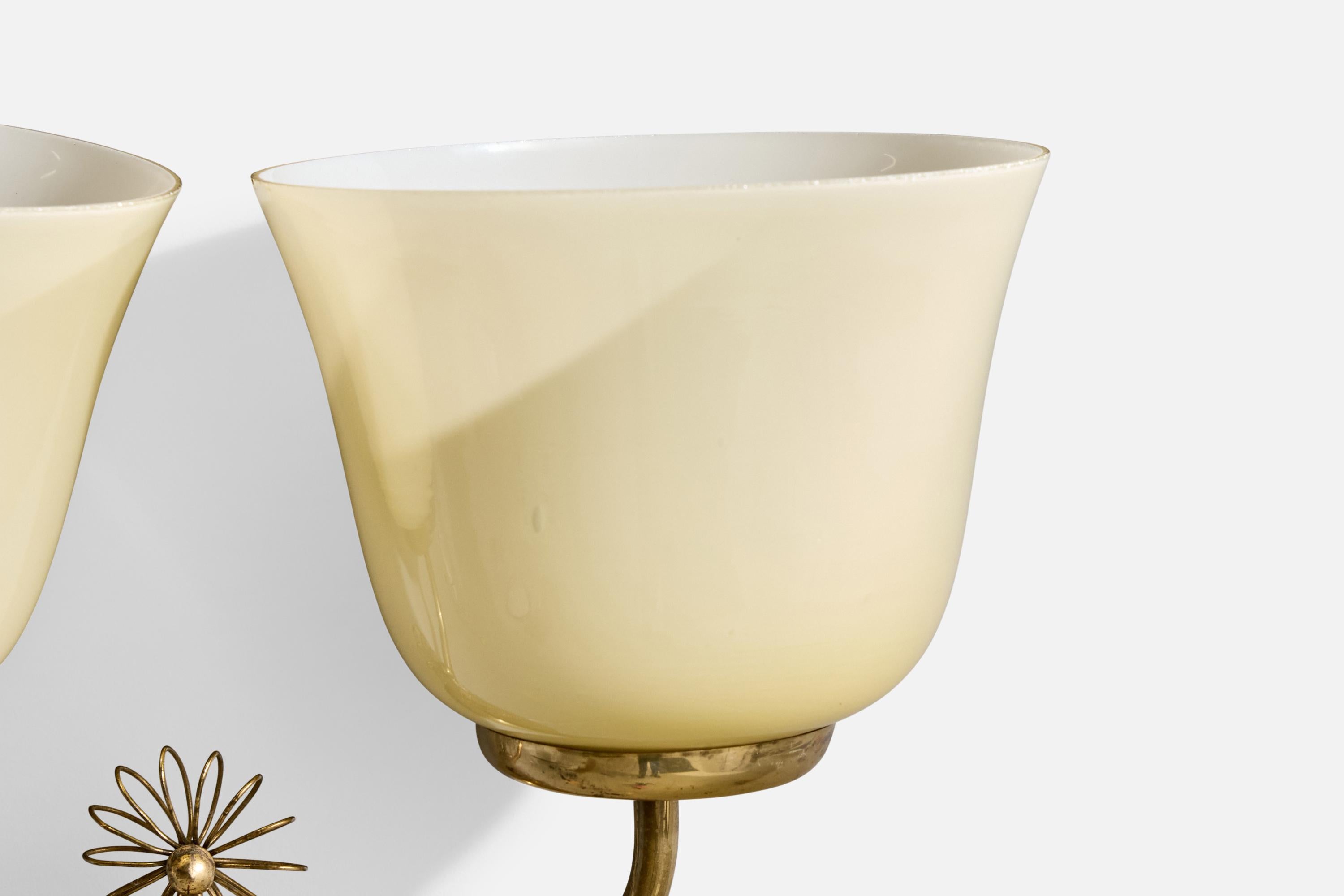 Korumo, Wandleuchte, Messing, Glas, Finnland, 1950er Jahre im Zustand „Gut“ im Angebot in High Point, NC