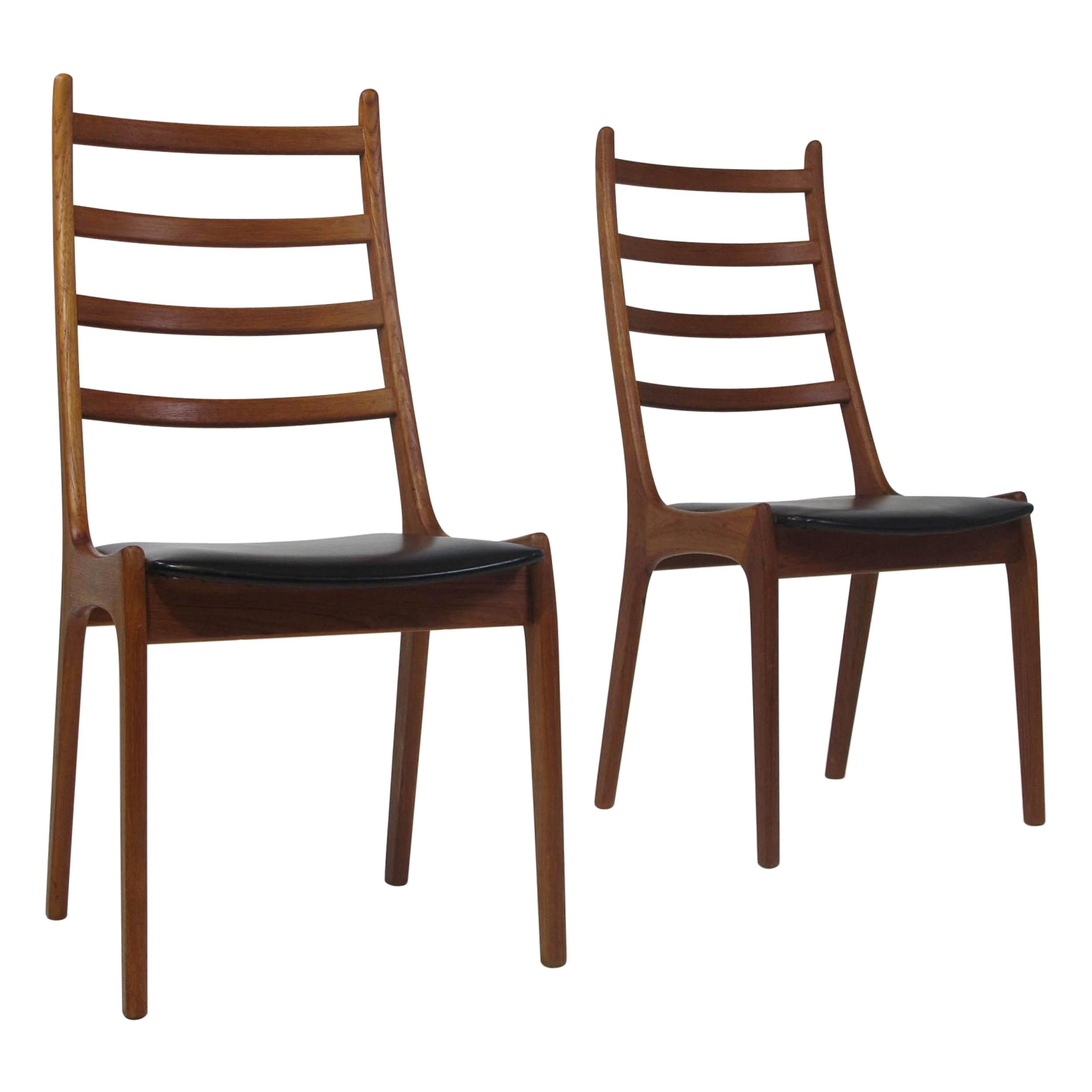Korup Stolefabrik Danish Teak High-Back Dining Chairs