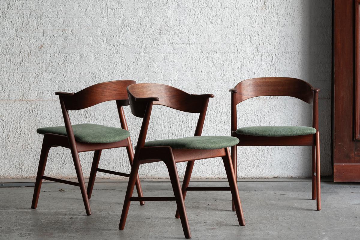 Mid-Century Modern Korup Stolefabrik Set of 4 Dining Chairs, 'Model KS 21', Danish Design, 1960s