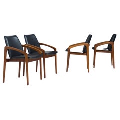 Korup Stolefabrik Set of Four Dining Chairs, Henning Kjaernulf