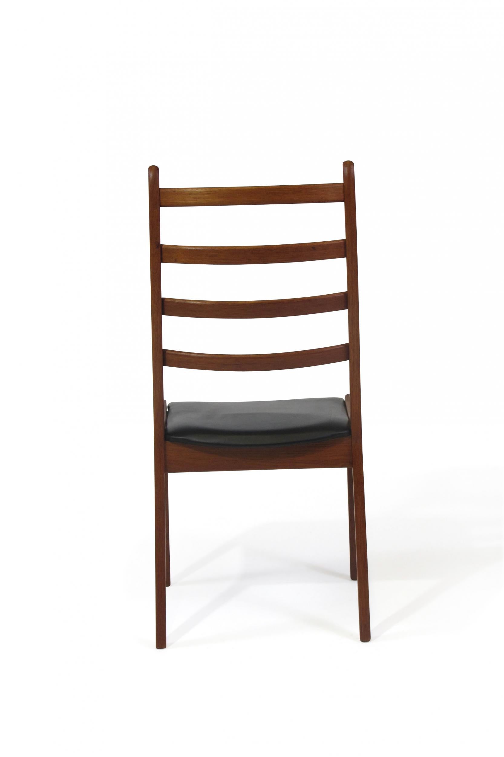 20th Century Korup Stolefabrik Danish Teak High-Back Dining Chairs