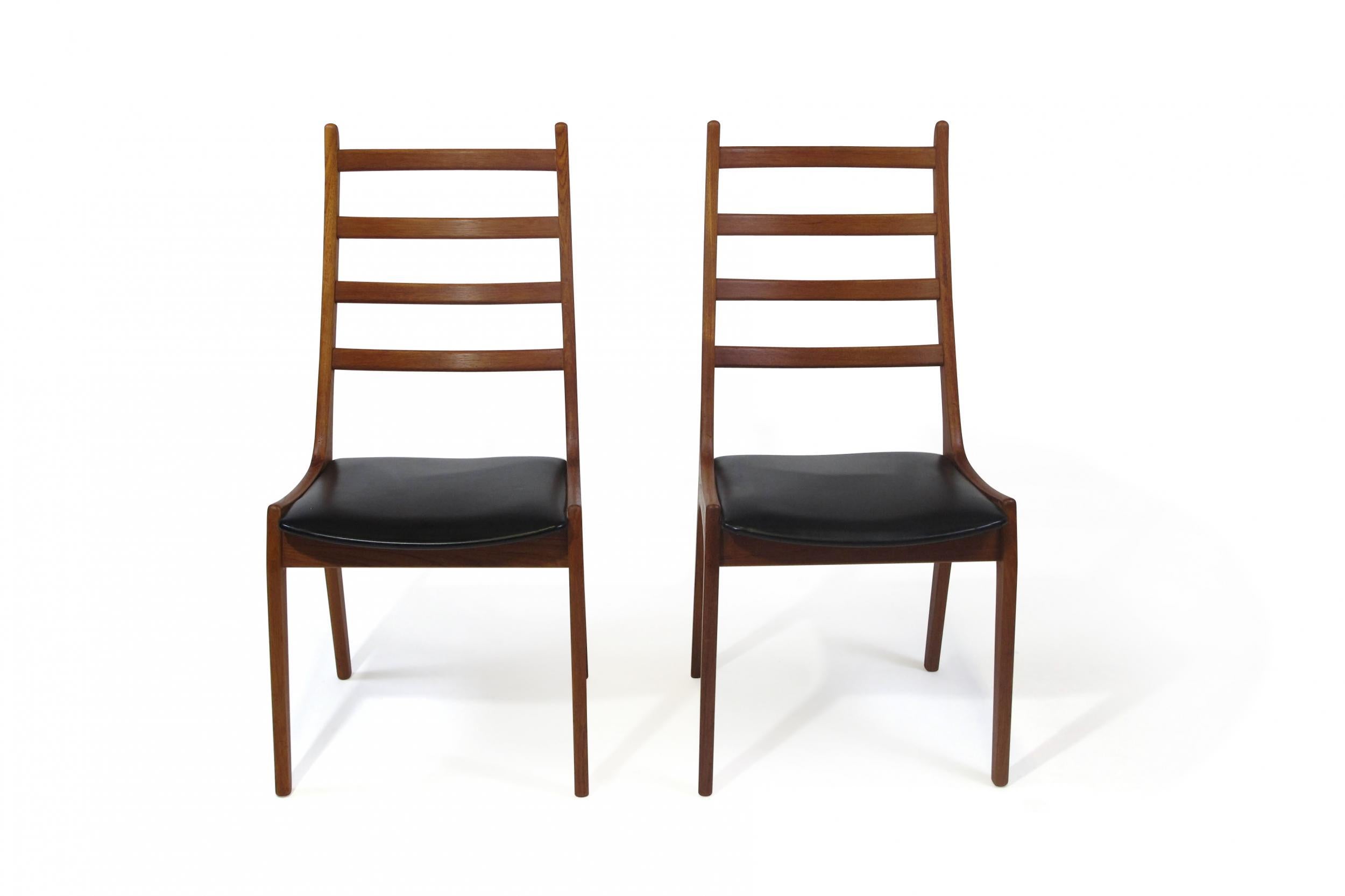 Korup Stolefabrik Danish Teak High-Back Dining Chairs 1