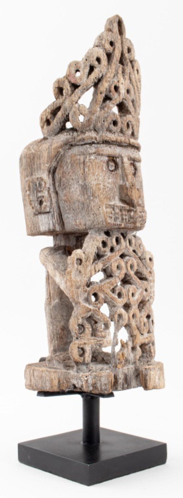 Korwar Carved Wood Ancestor Sculpture In Good Condition In Astoria, NY