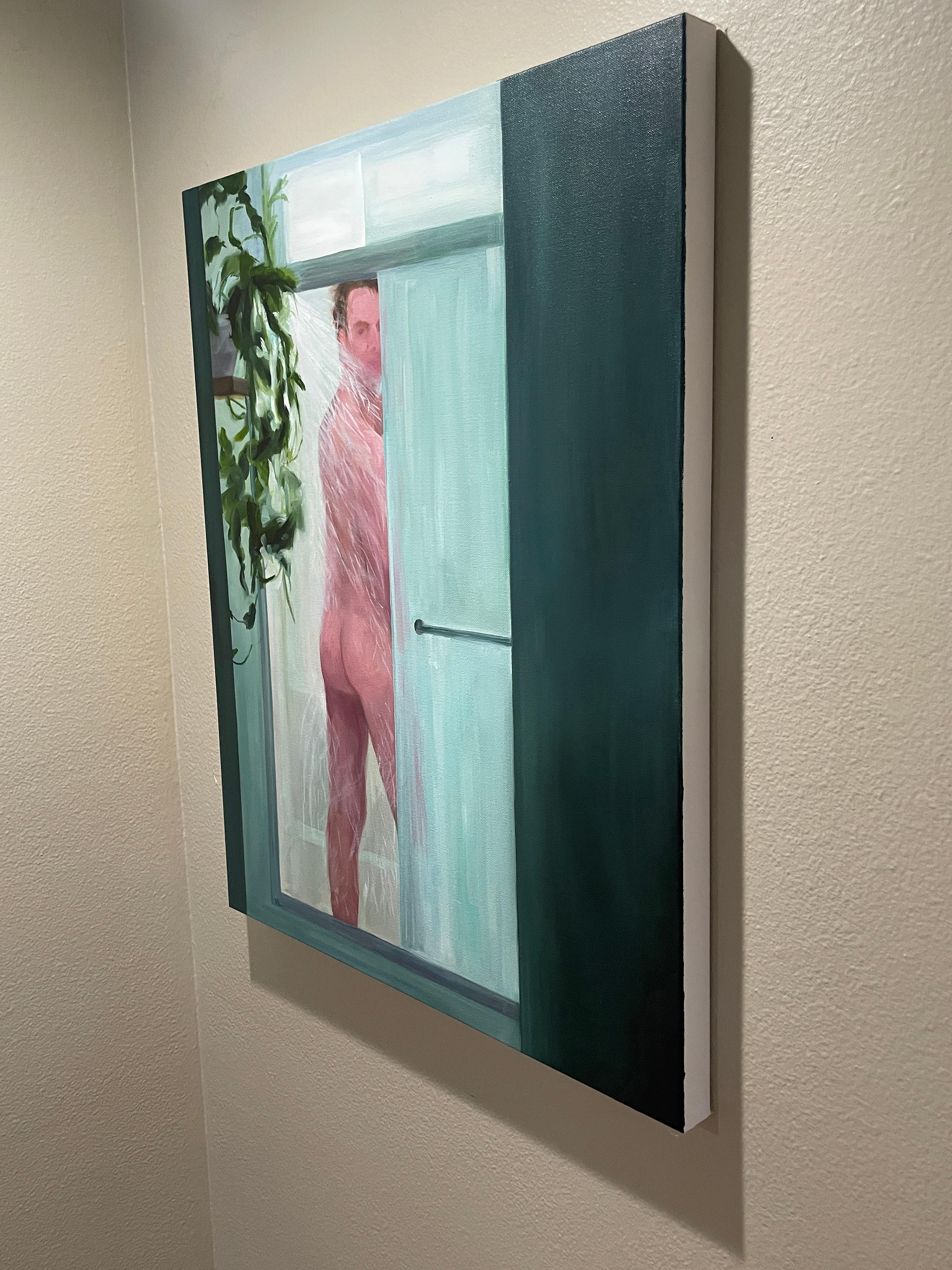 33 Self-Portrait - Öl auf Leinwand im Angebot 1
