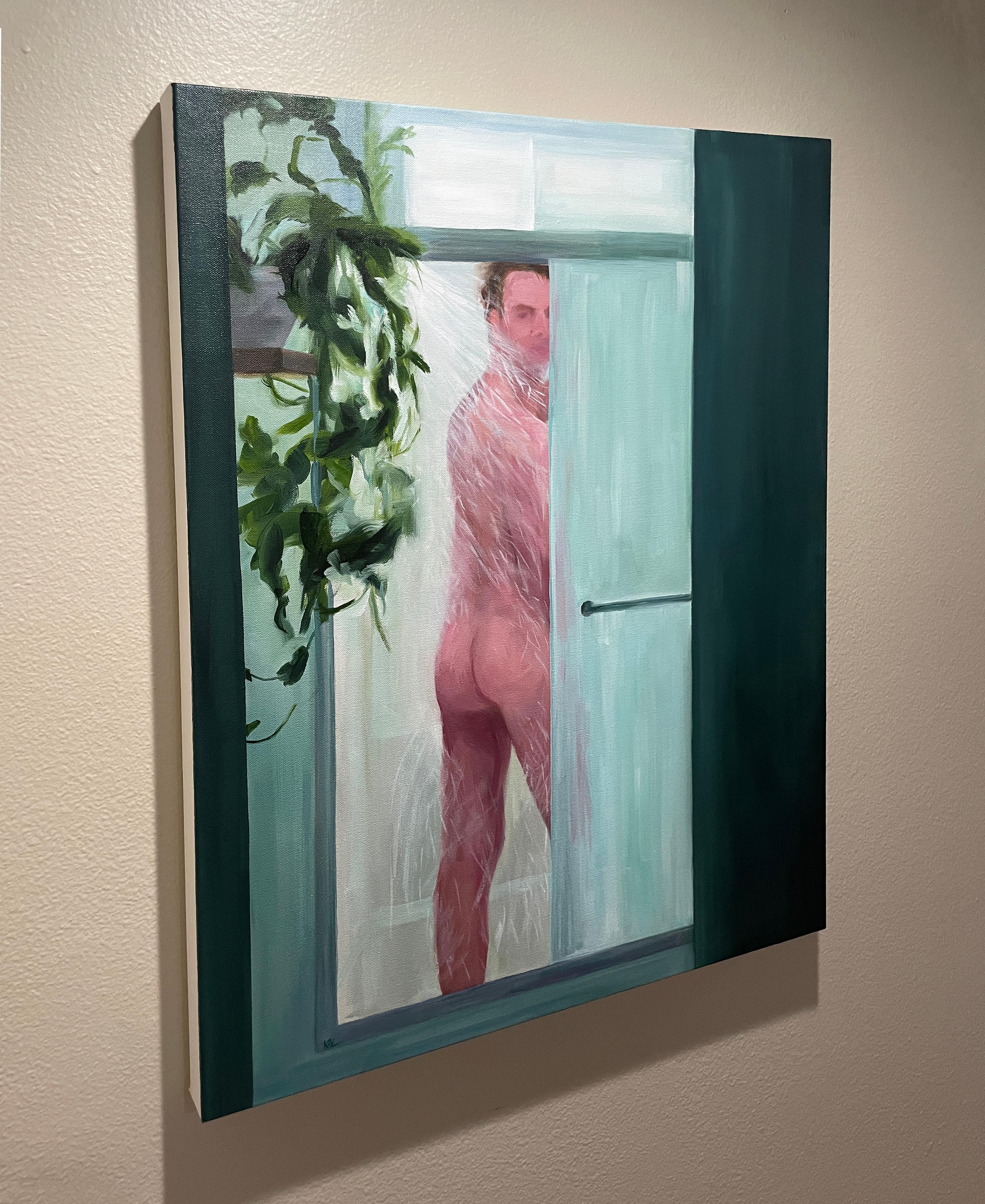 33 Self-Portrait - Öl auf Leinwand im Angebot 2