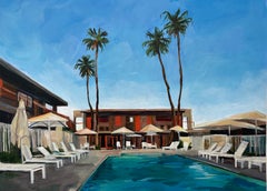 alex painter swimming A Peaceful Morning- acrylic on paper