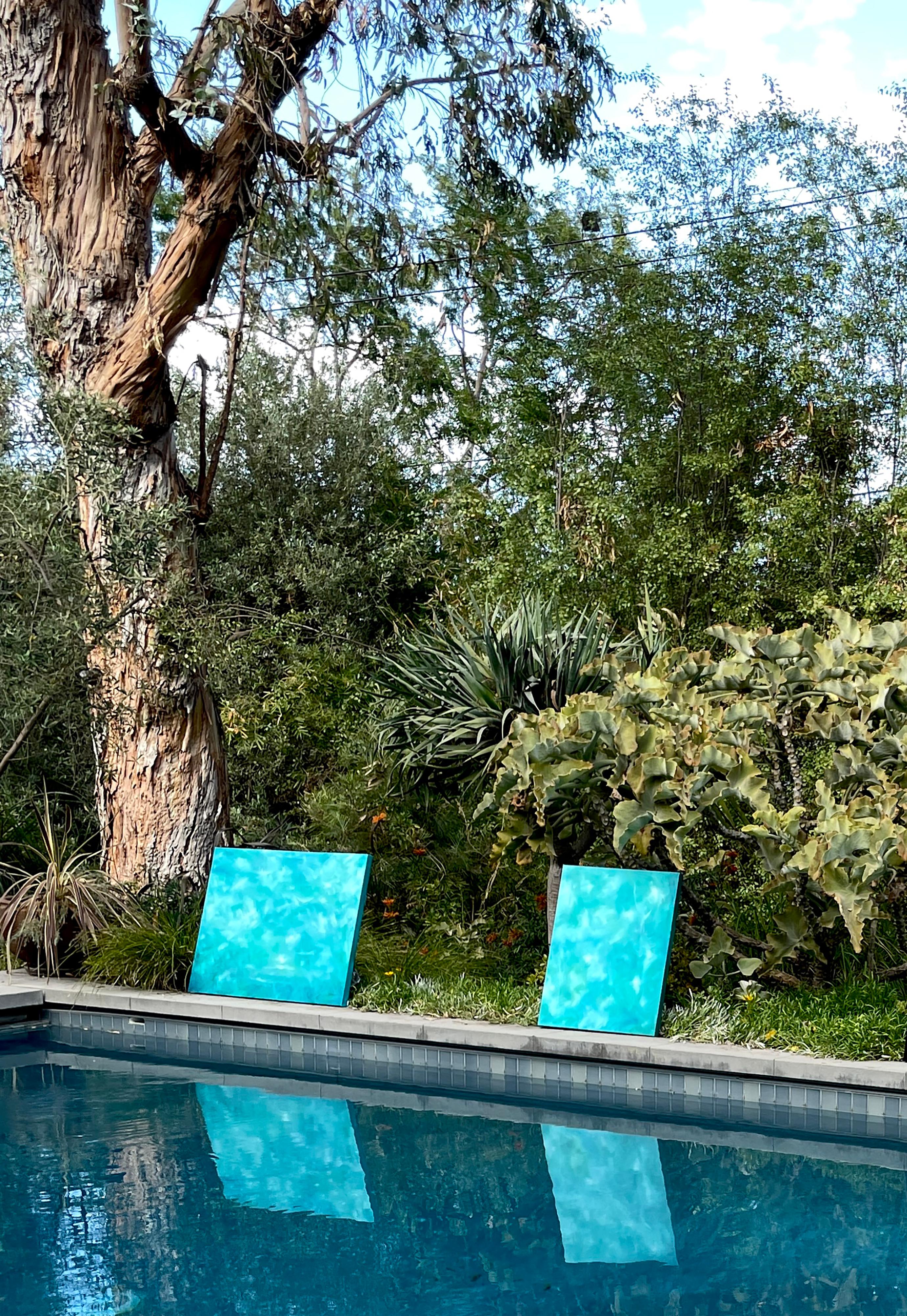 Anatomie eines Swimming Pool No.1 – Öl auf Leinwand im Angebot 3