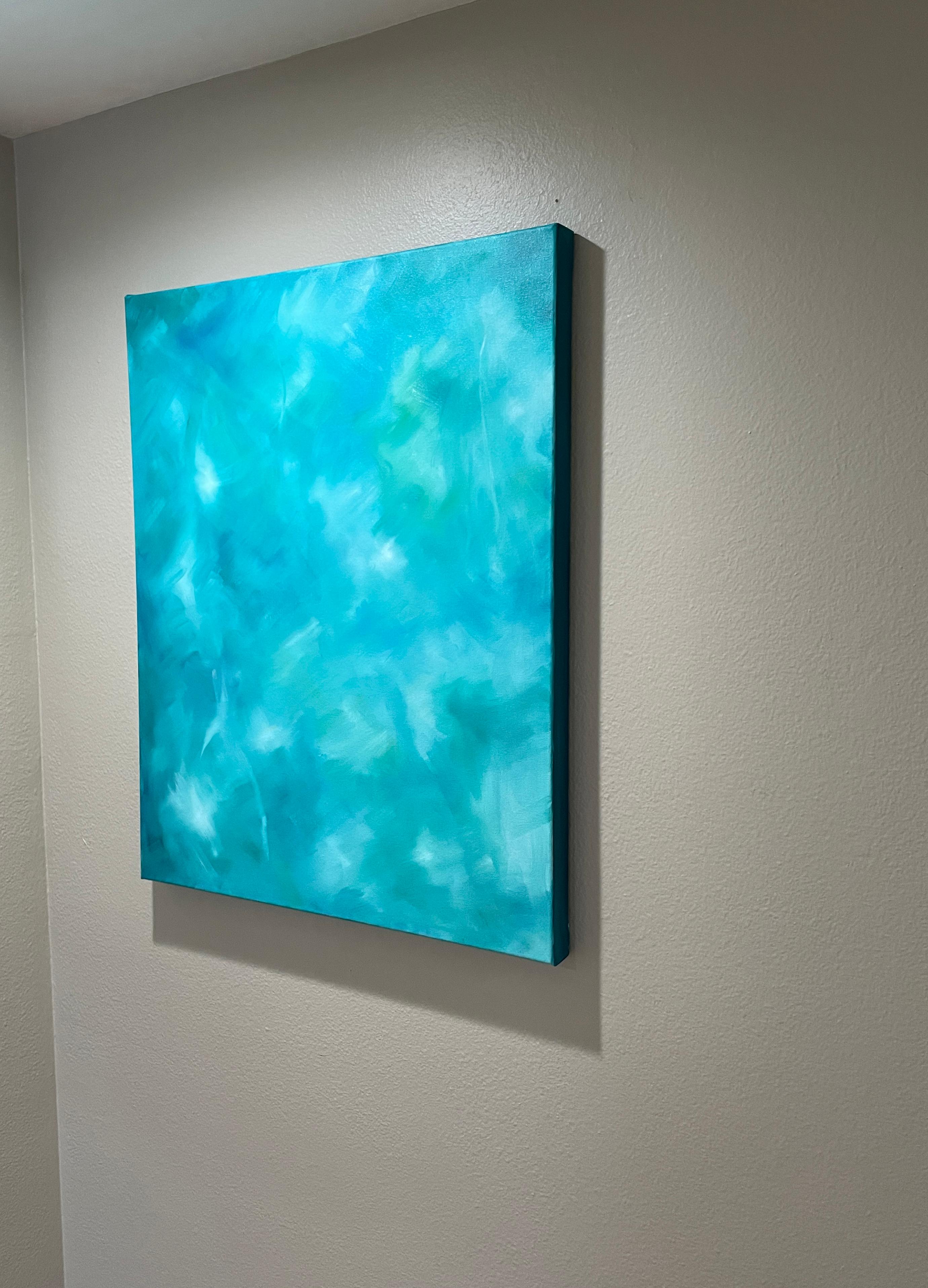 Anatomie eines Swimming Pool No.2 – Öl auf Leinwand (Blau), Figurative Painting, von Kory Alexander