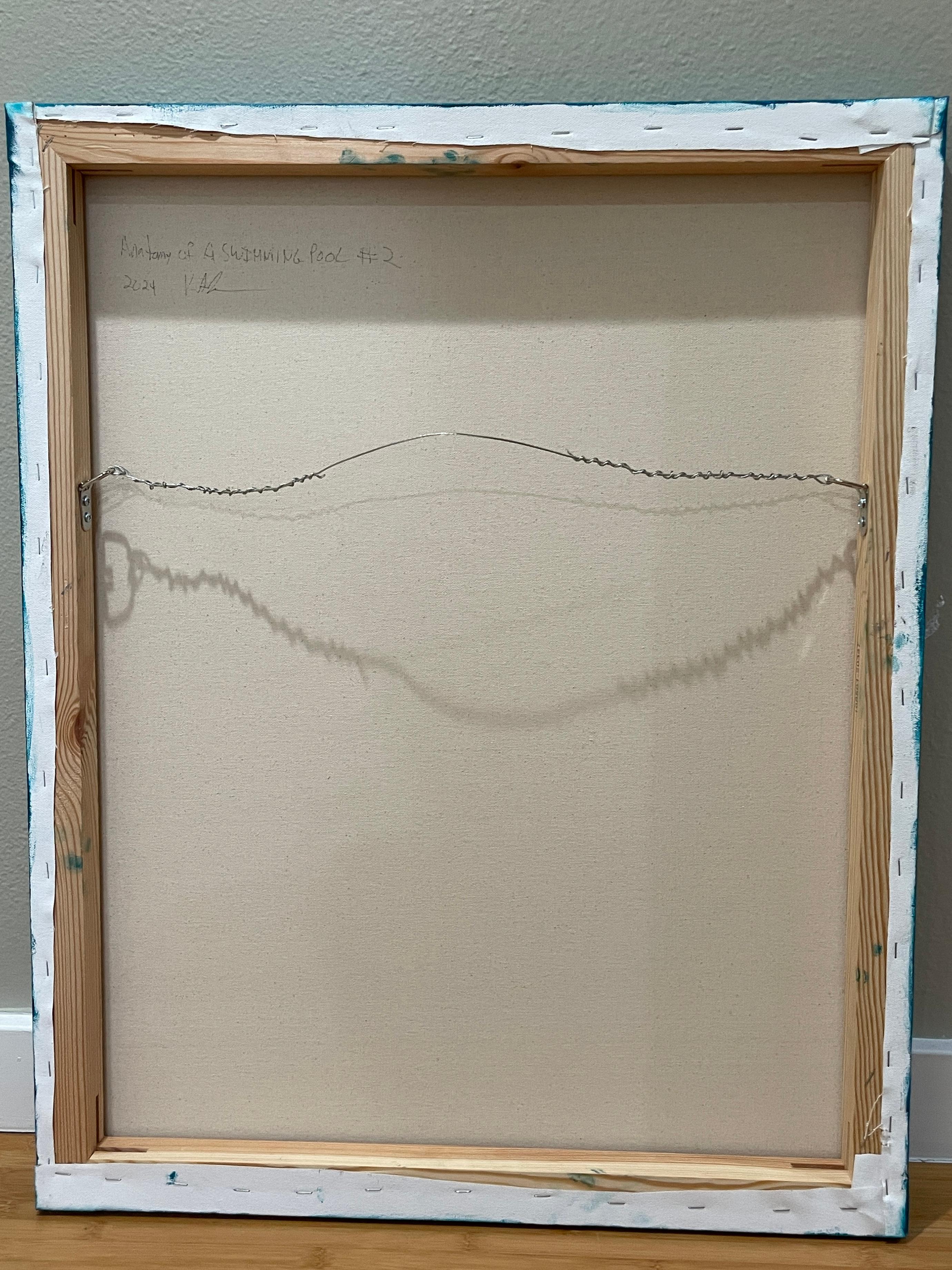Anatomie eines Swimming Pool No.2 – Öl auf Leinwand im Angebot 1