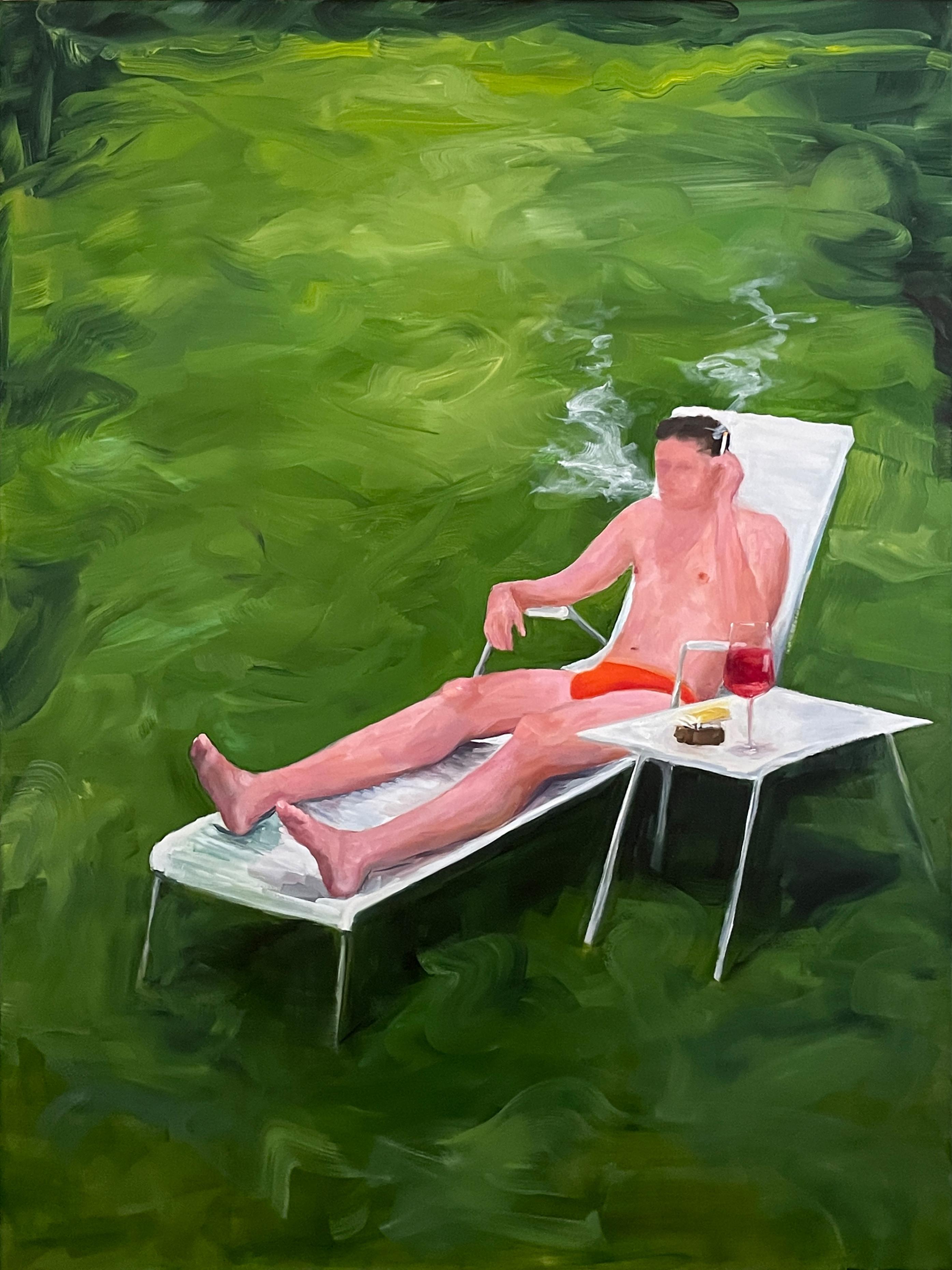 Figurative Painting di Kory Alexander - Un altro giorno libero - olio su tela