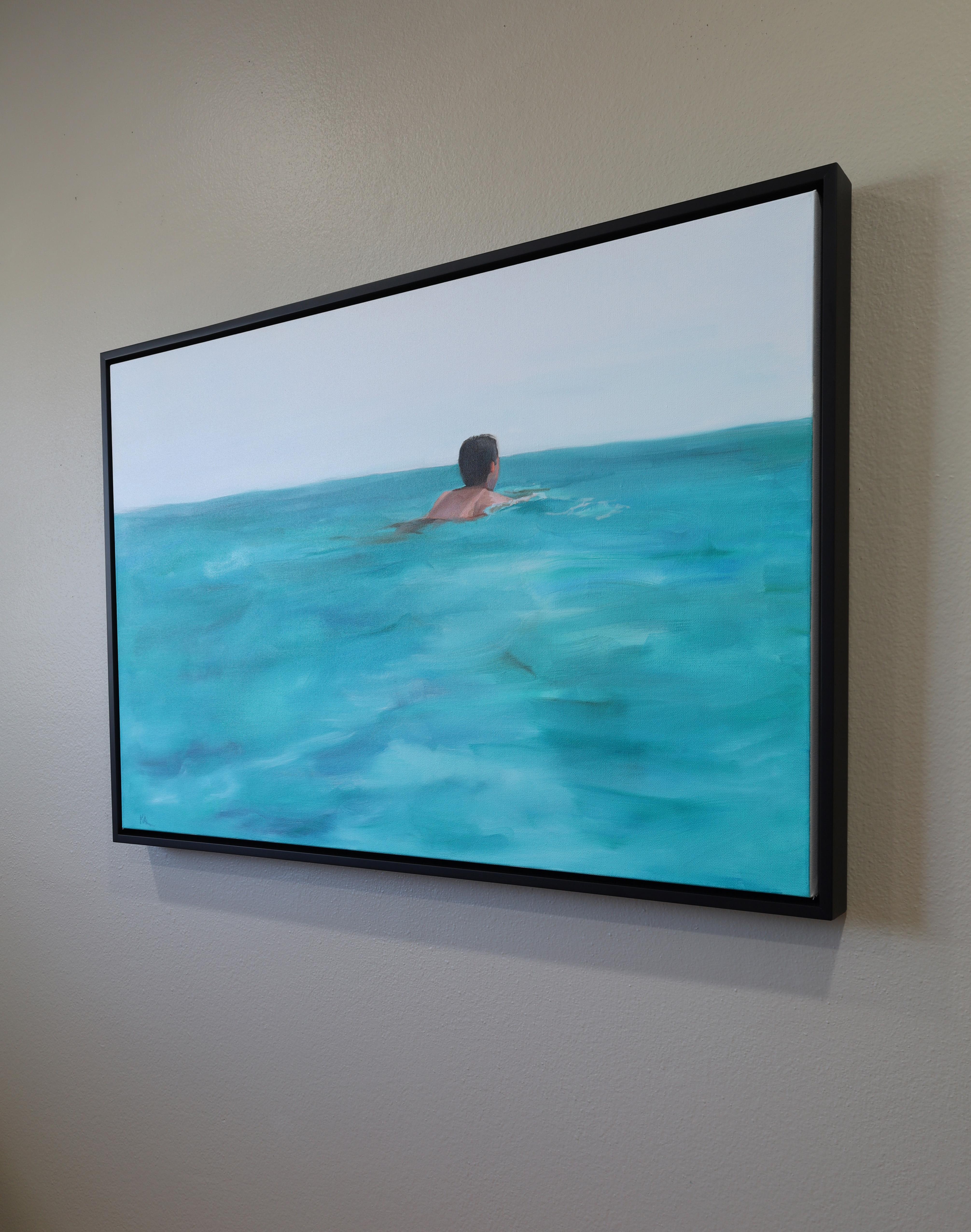 “At the Water's Edge”- oil on canvas, framed For Sale 1