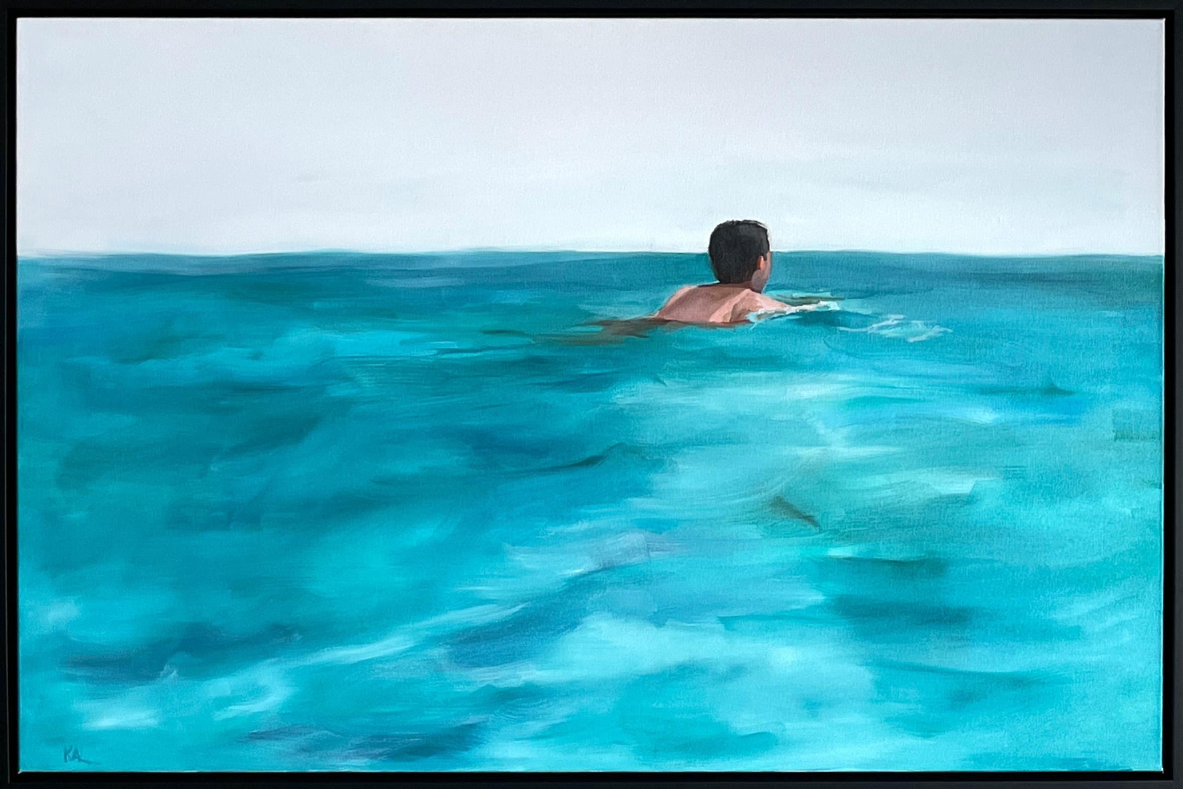 At the Water's Edge – Öl auf Leinwand, gerahmt – Painting von Kory Alexander