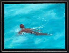 Body of Water 11- Öl auf Leinen, gerahmt