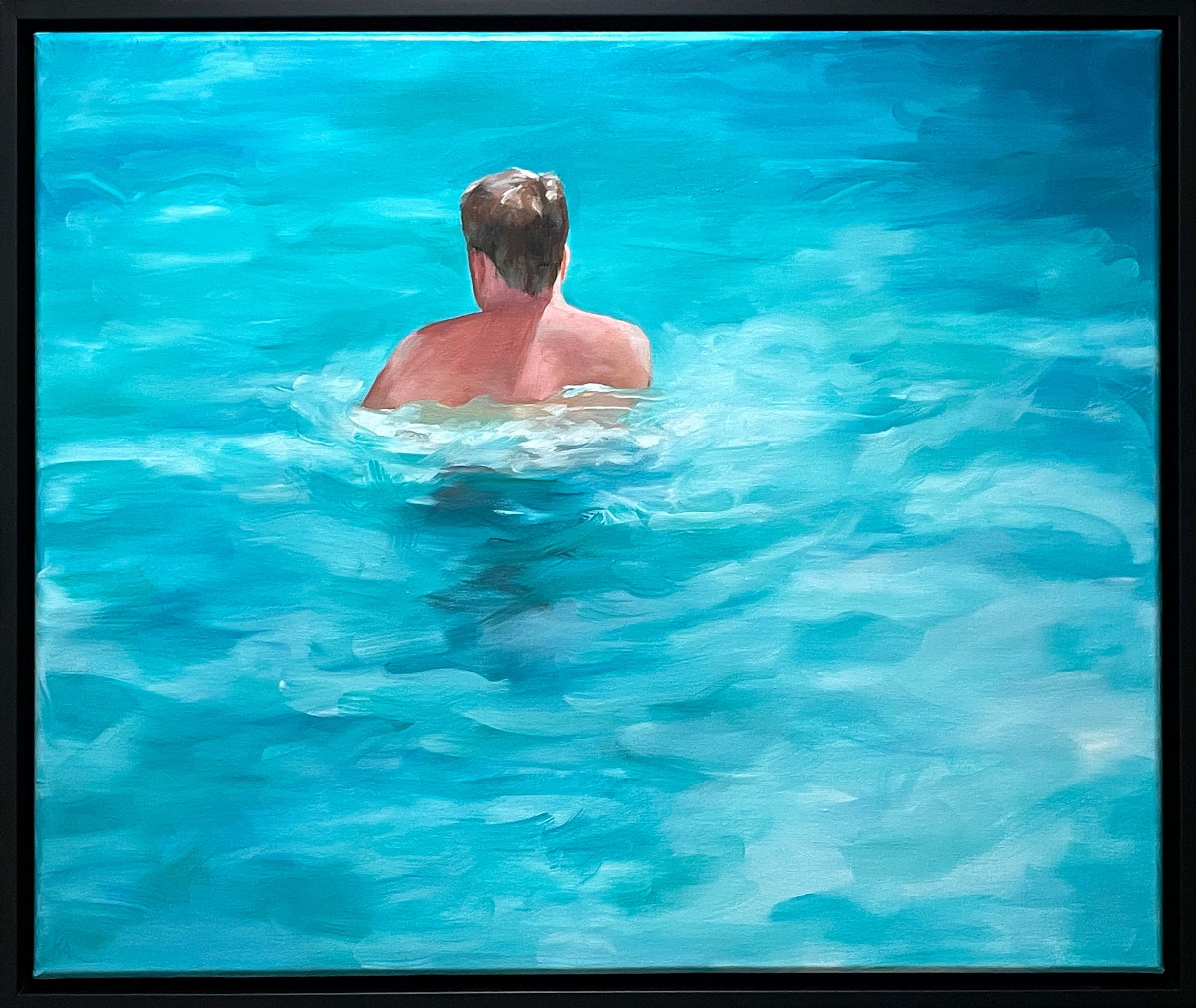 “Demure”- oil on linen, framed - Painting by Kory Alexander