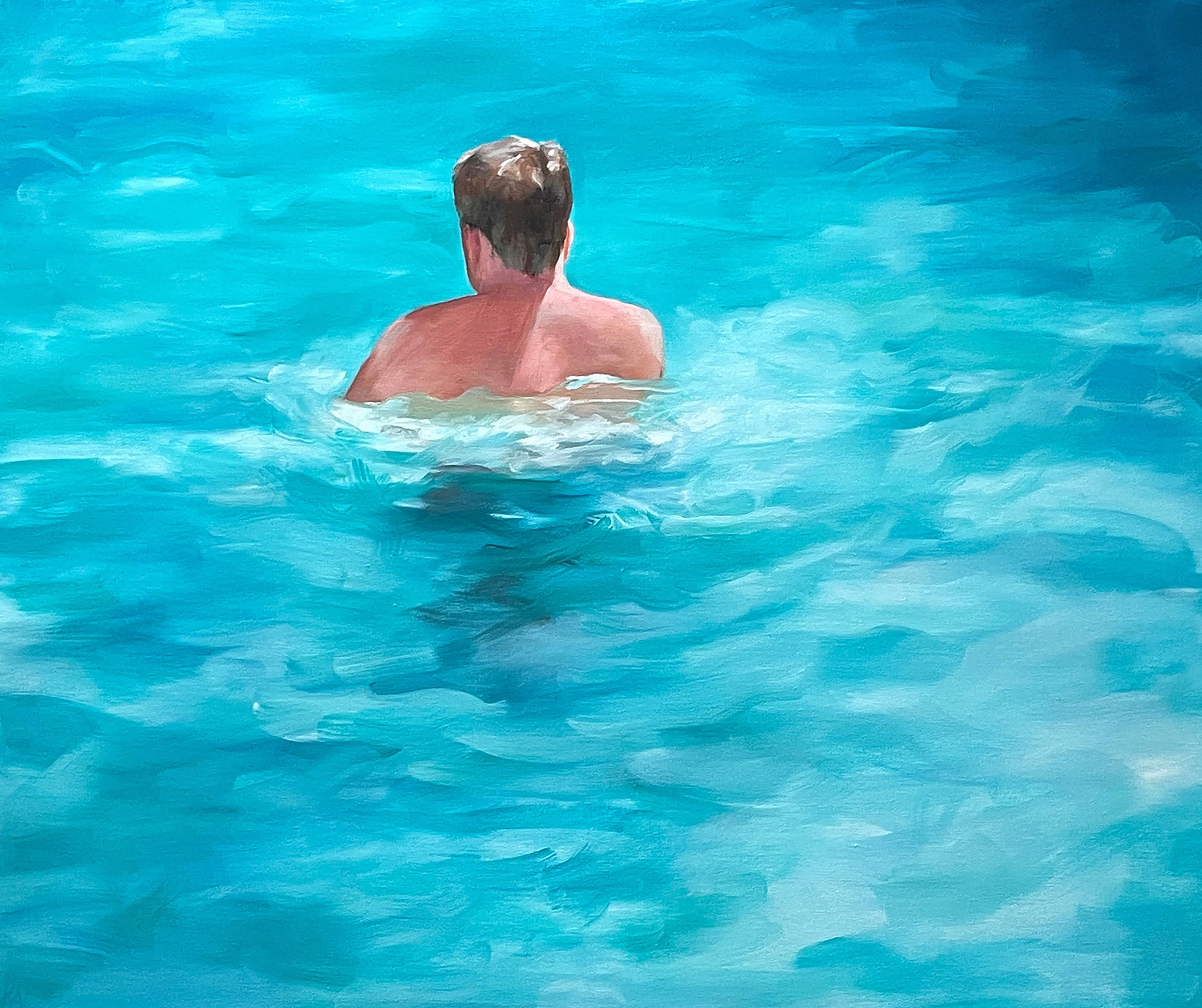 Figurative Painting di Kory Alexander - "Demure" - olio su lino, incorniciato