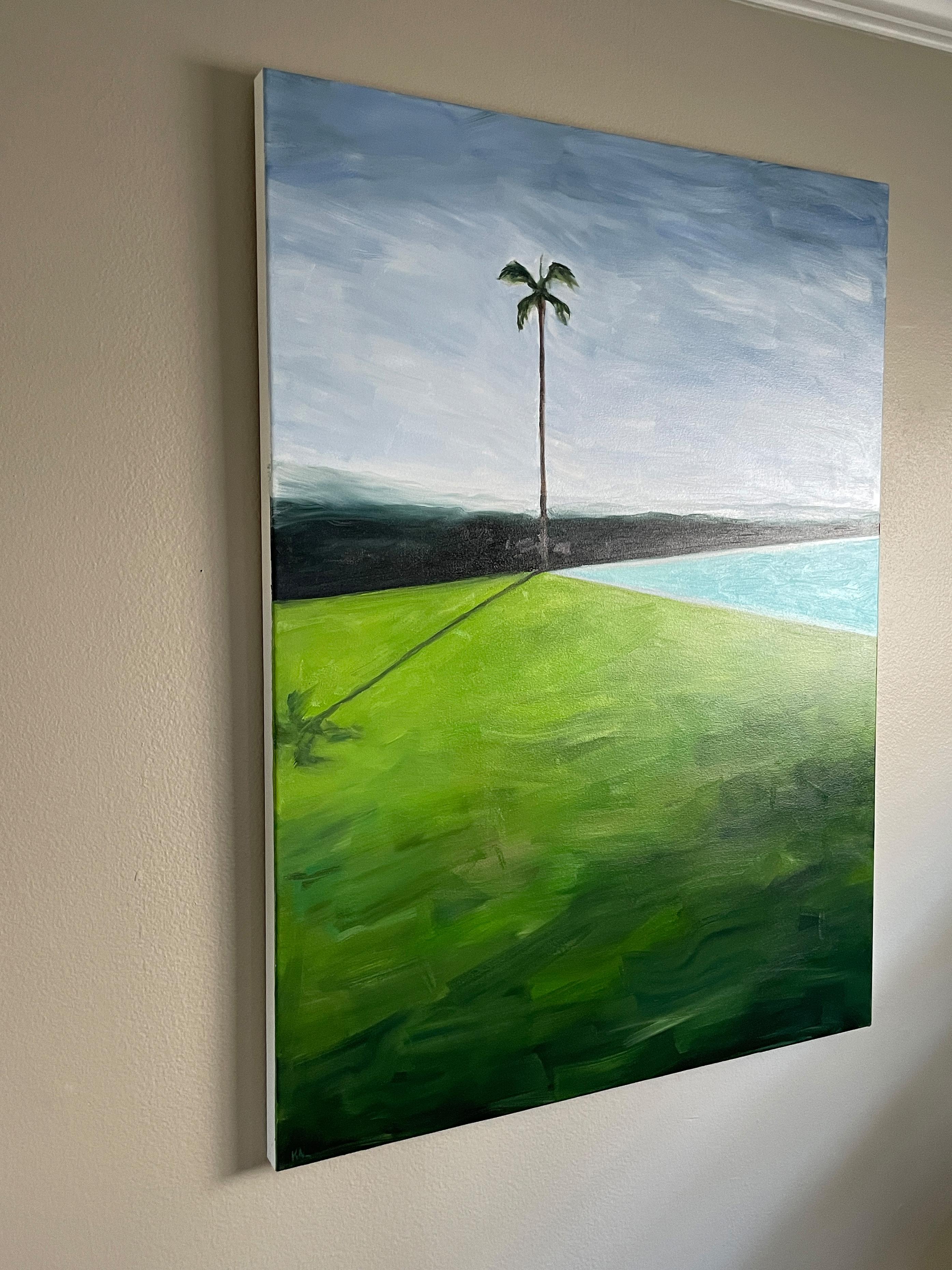 Dreamscape No. 1 - olio su tela - Figurative Painting Verde di Kory Alexander