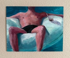 „Schweben in Palm Springs“ Öl auf Platte