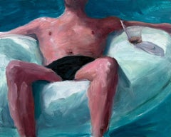 „Schweben in Palm Springs“ Öl auf Platte