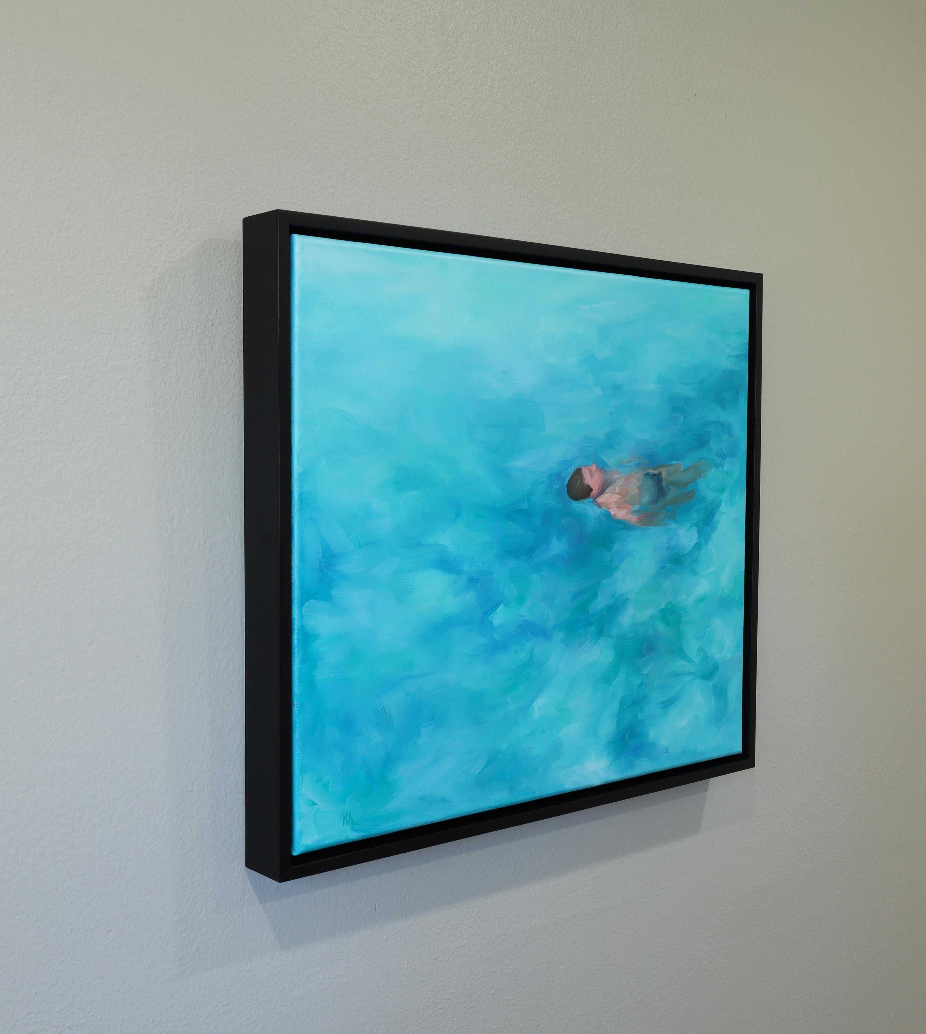 “Floating”- oil on linen, framed For Sale 3