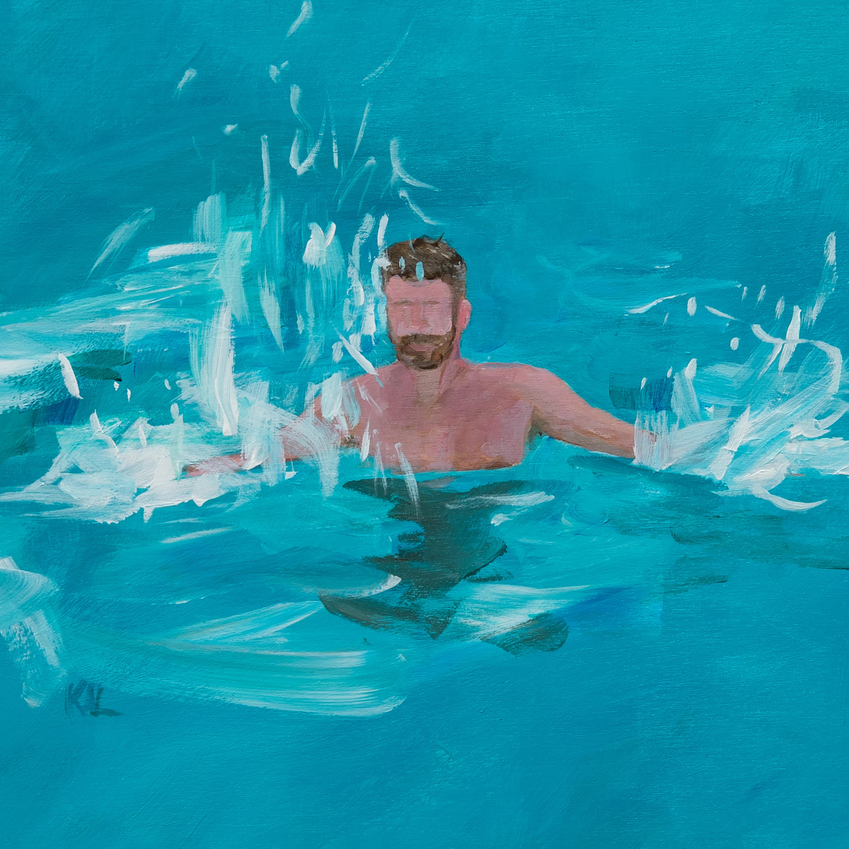 “Immersion”- acrylic on wood - Painting by Kory Alexander