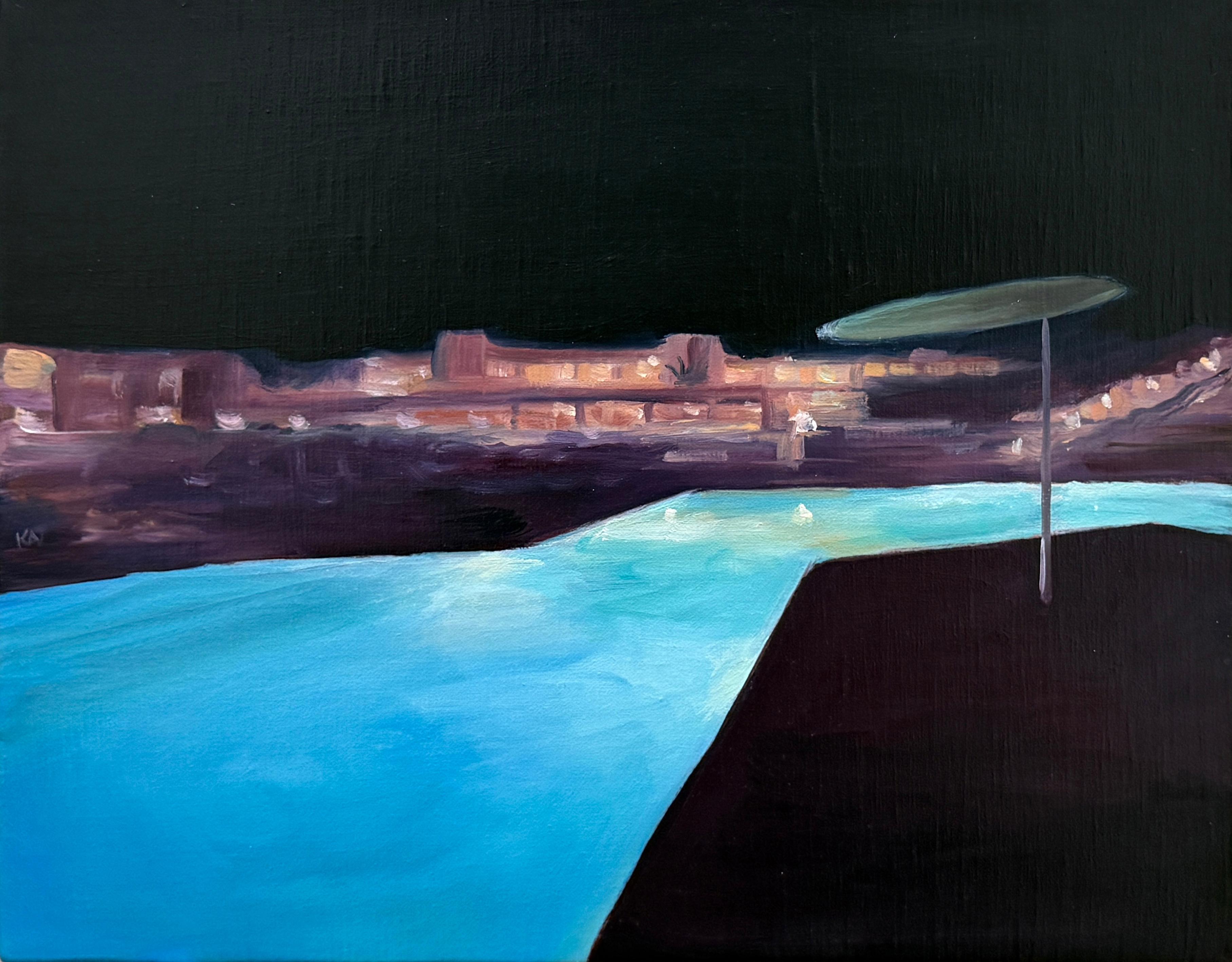 "Midnight Pool"- oil on linen