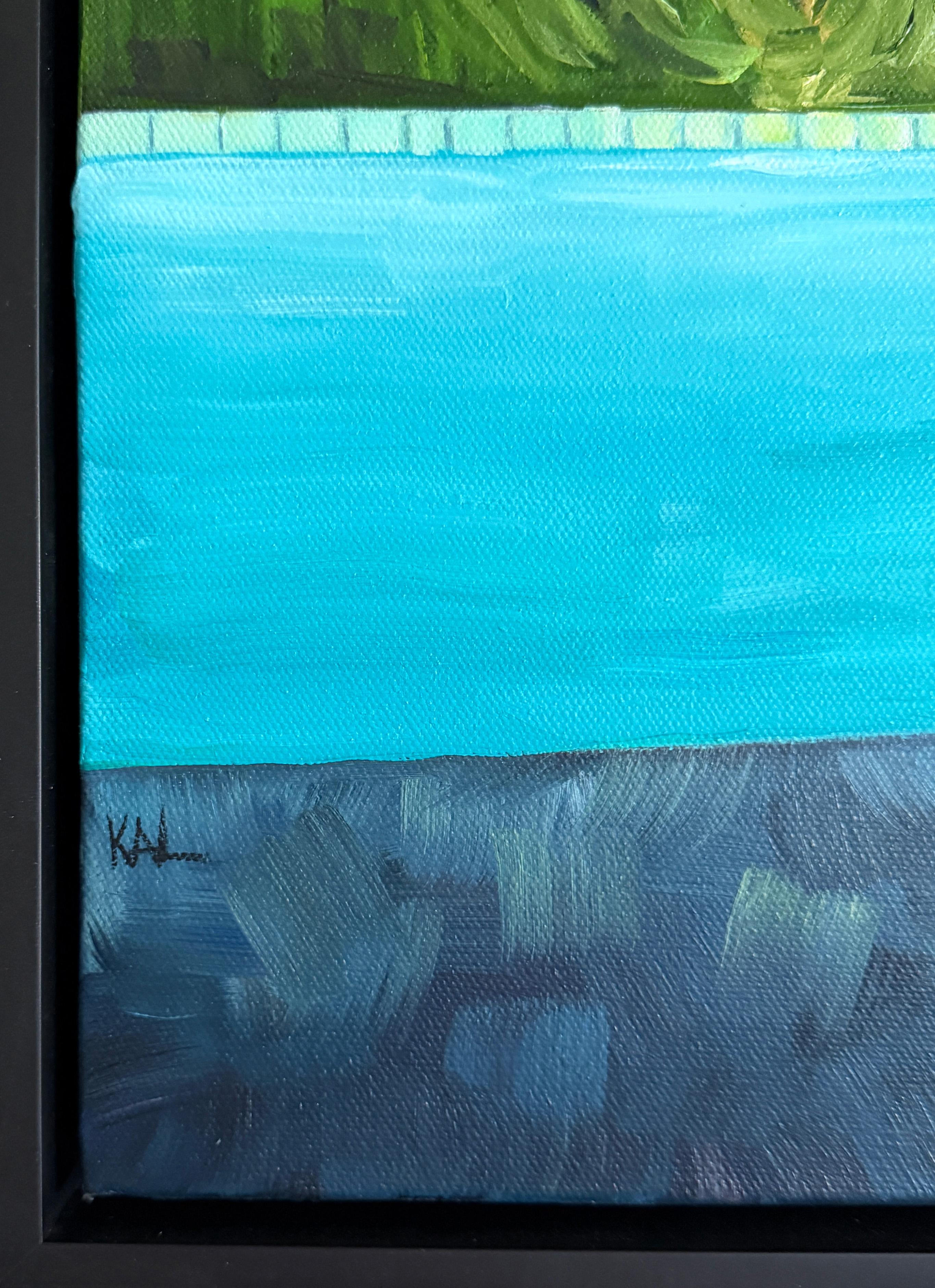 Night Pool - oil on canvas, framed For Sale 1
