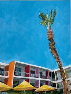 Palm Springs Hotel No. 3- acrylic on paper