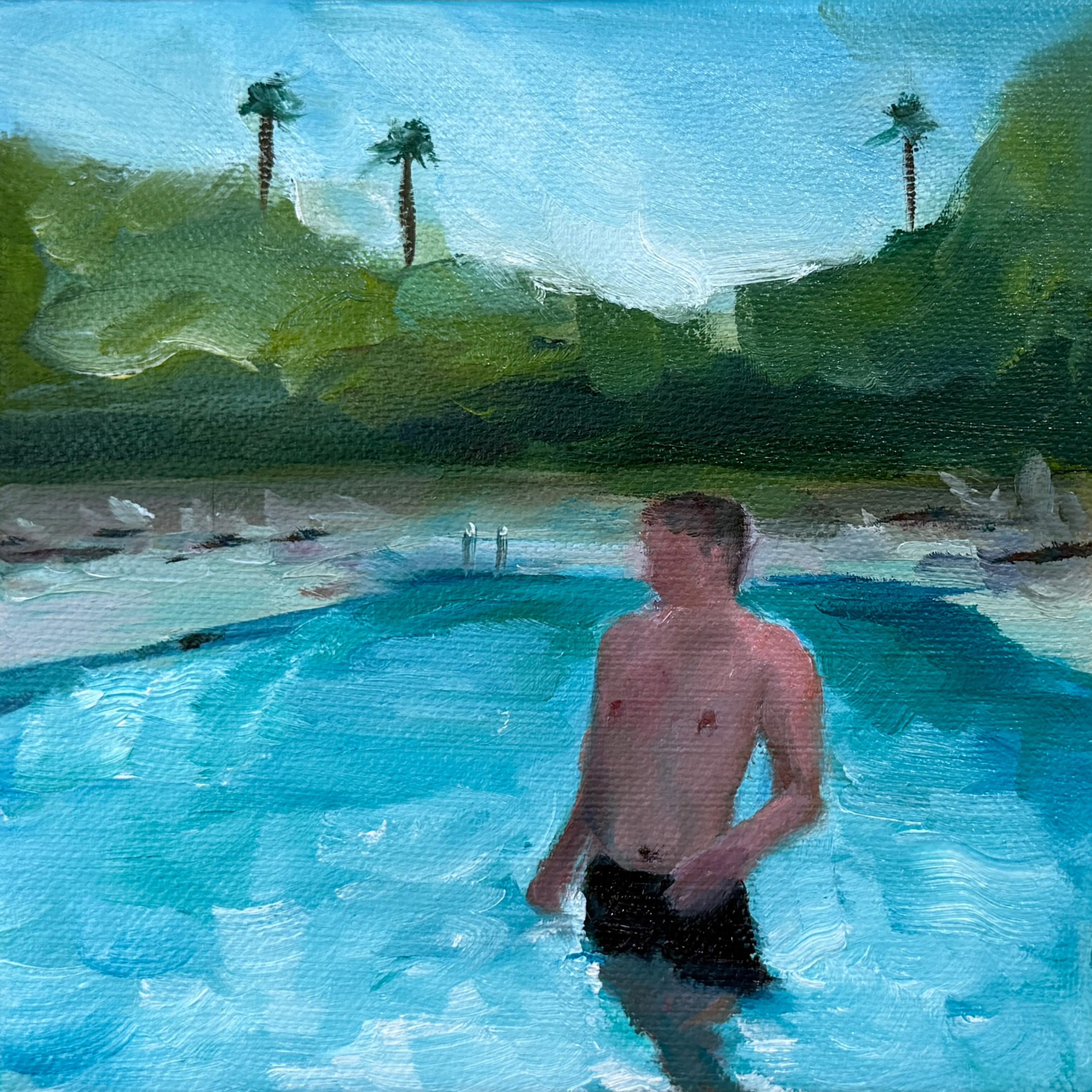 Kory Alexander Figurative Painting - "Pool No.32"  oil on canvas, framed