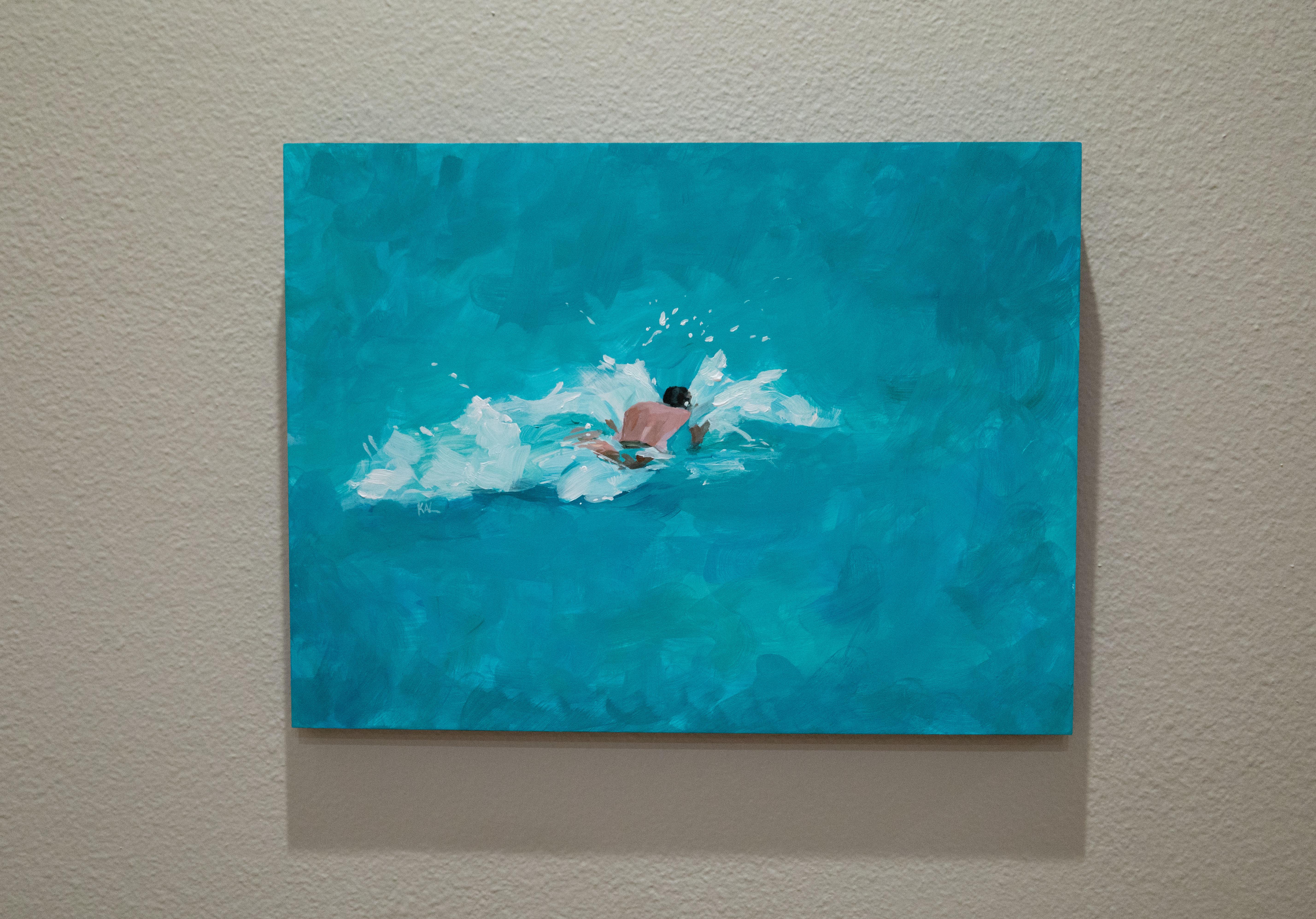 “Splash!”- acrylic on panel - Painting by Kory Alexander