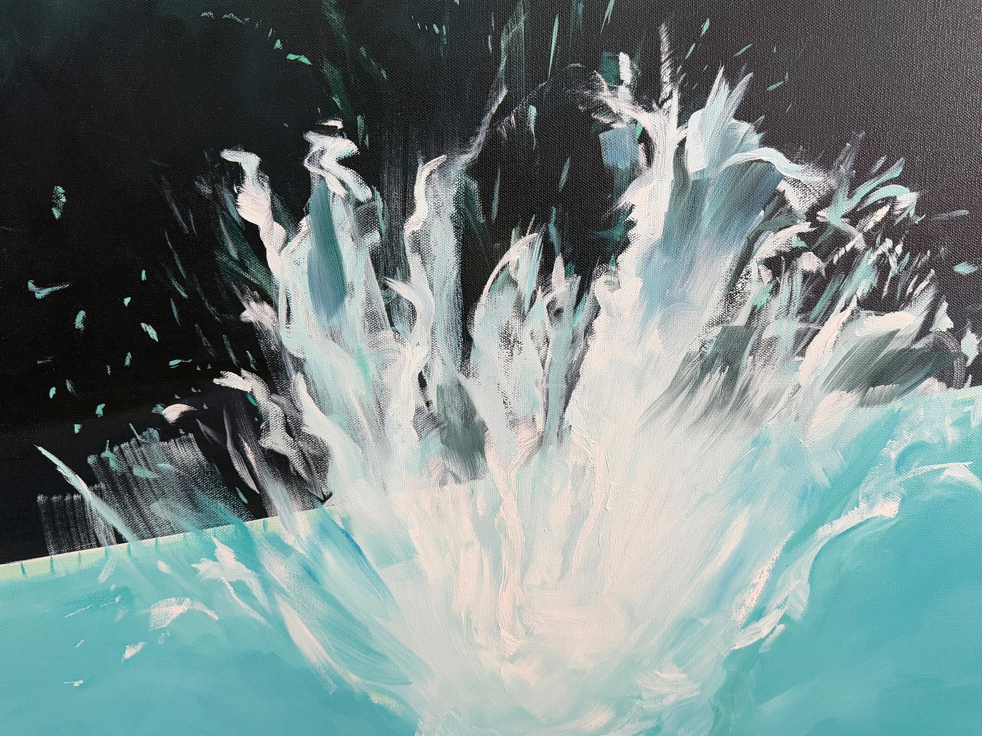 Night Splash No.2- oil on canvas For Sale 1