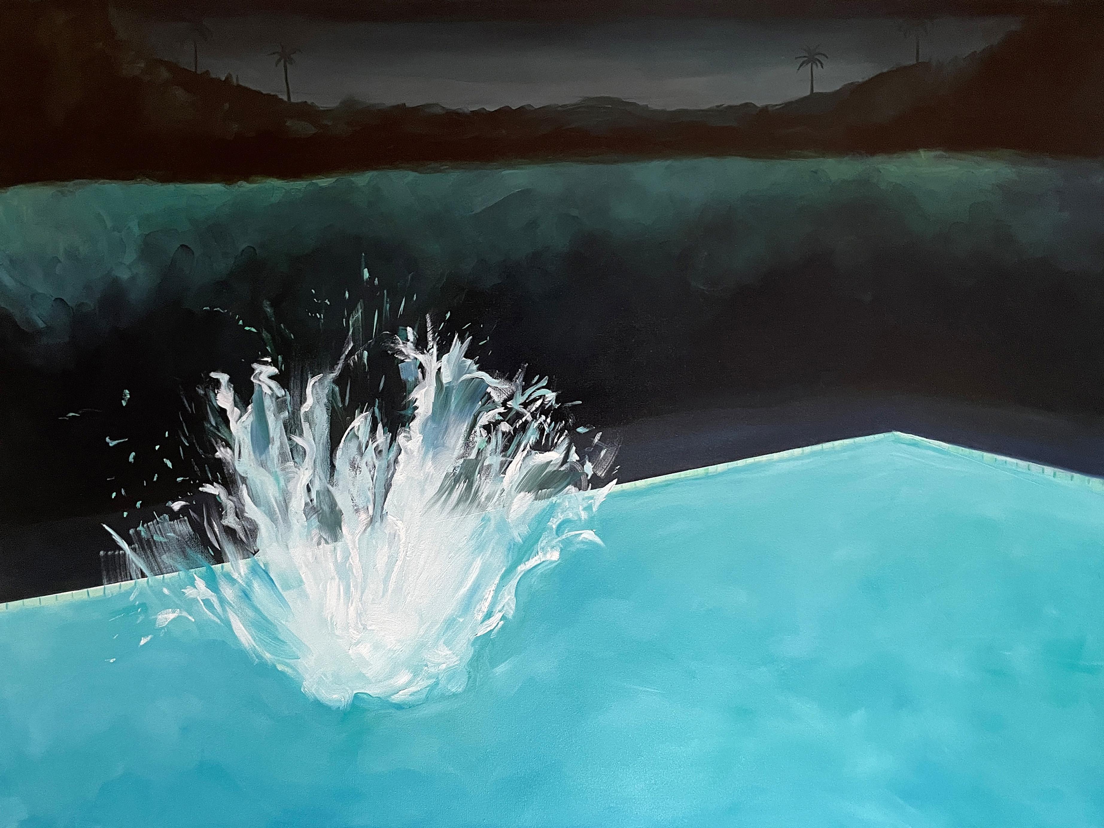 Night Splash No.2- oil on canvas