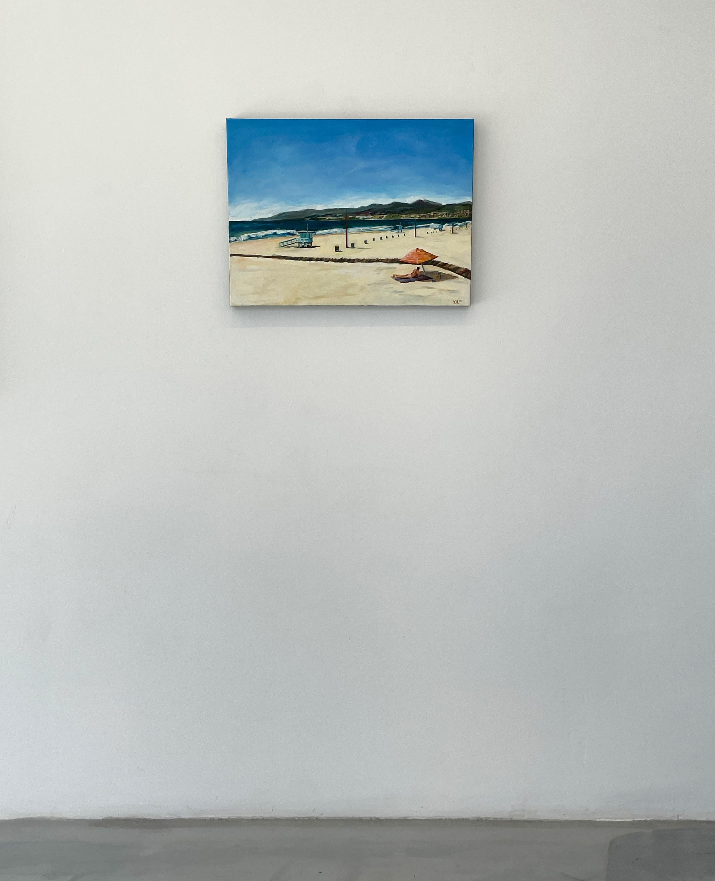 The Beachgoer- oil on canvas For Sale 4