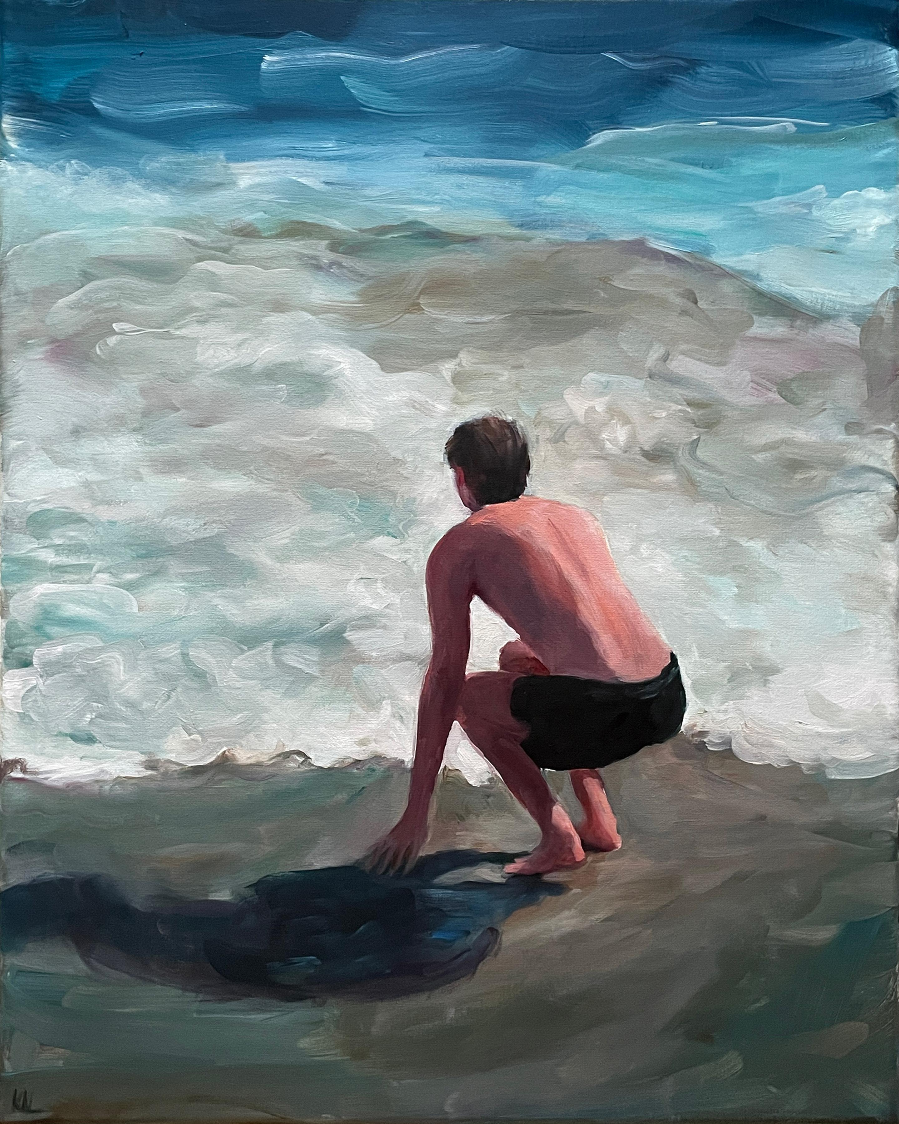 Kory Alexander Figurative Painting - "The End Of A Low Tide"- oil on linen