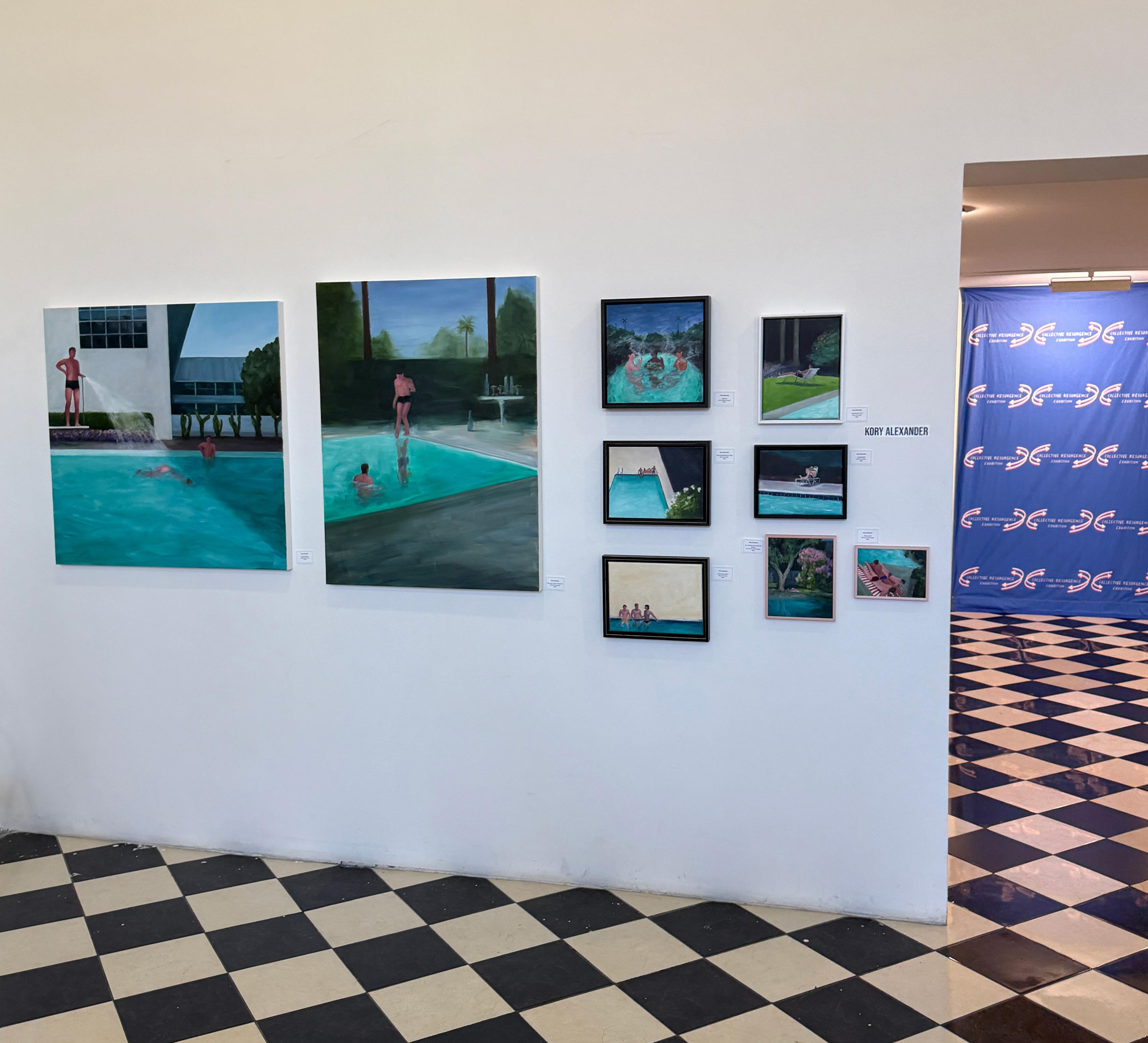 The Last Two at the Party - oil on canvas For Sale 2