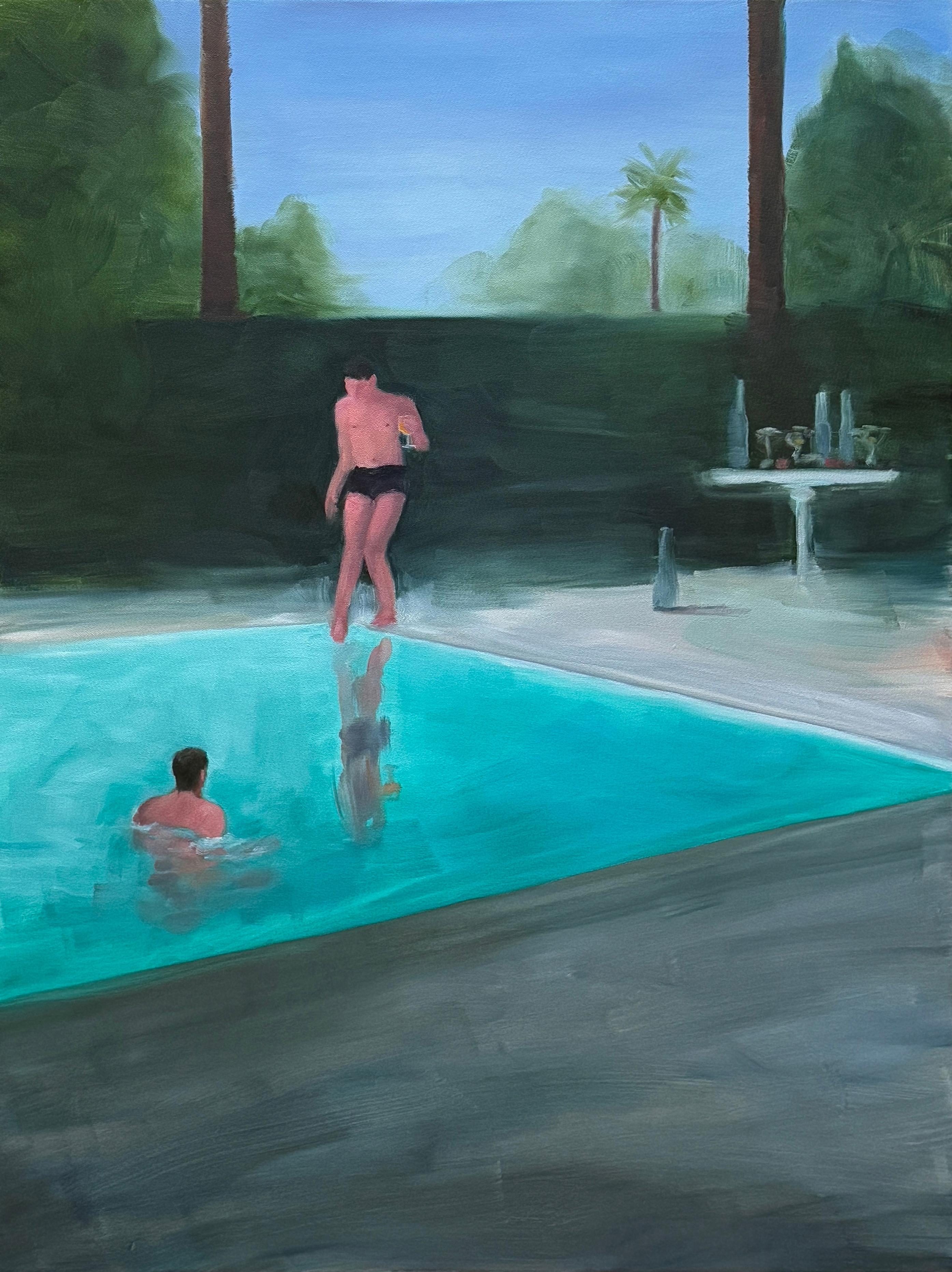 Die letzten beiden auf der Party - Öl auf Leinwand