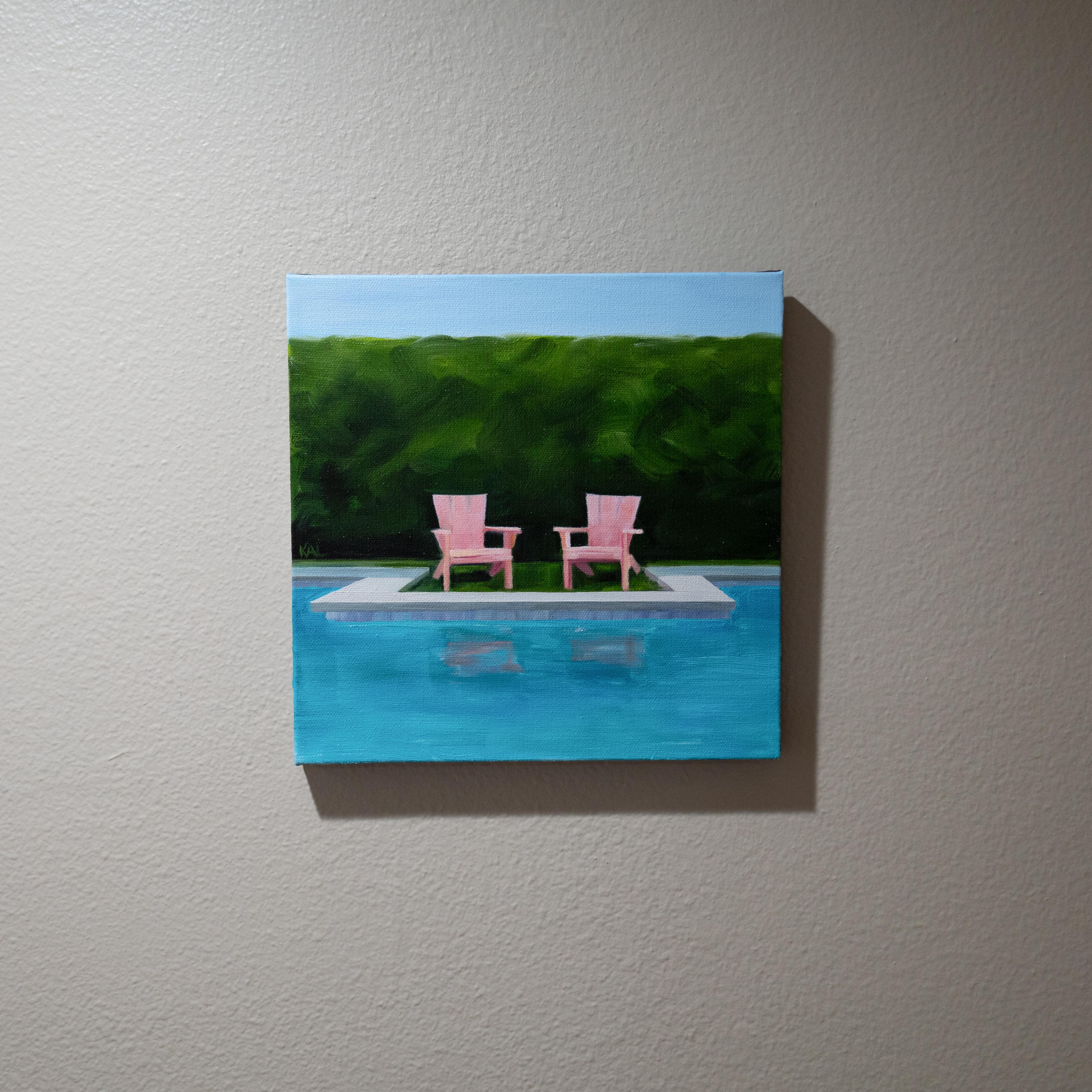 “Two Chairs”- oil on canvas For Sale 1