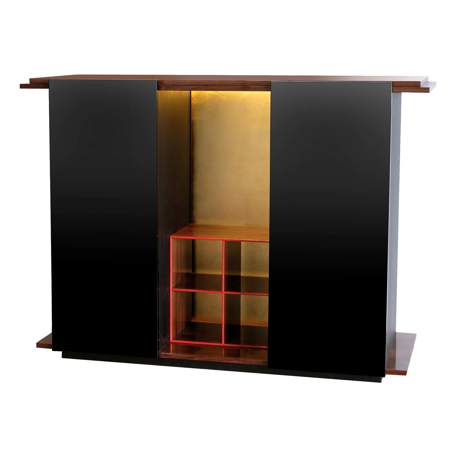 Kos Black 2-Door Cabinet For Sale