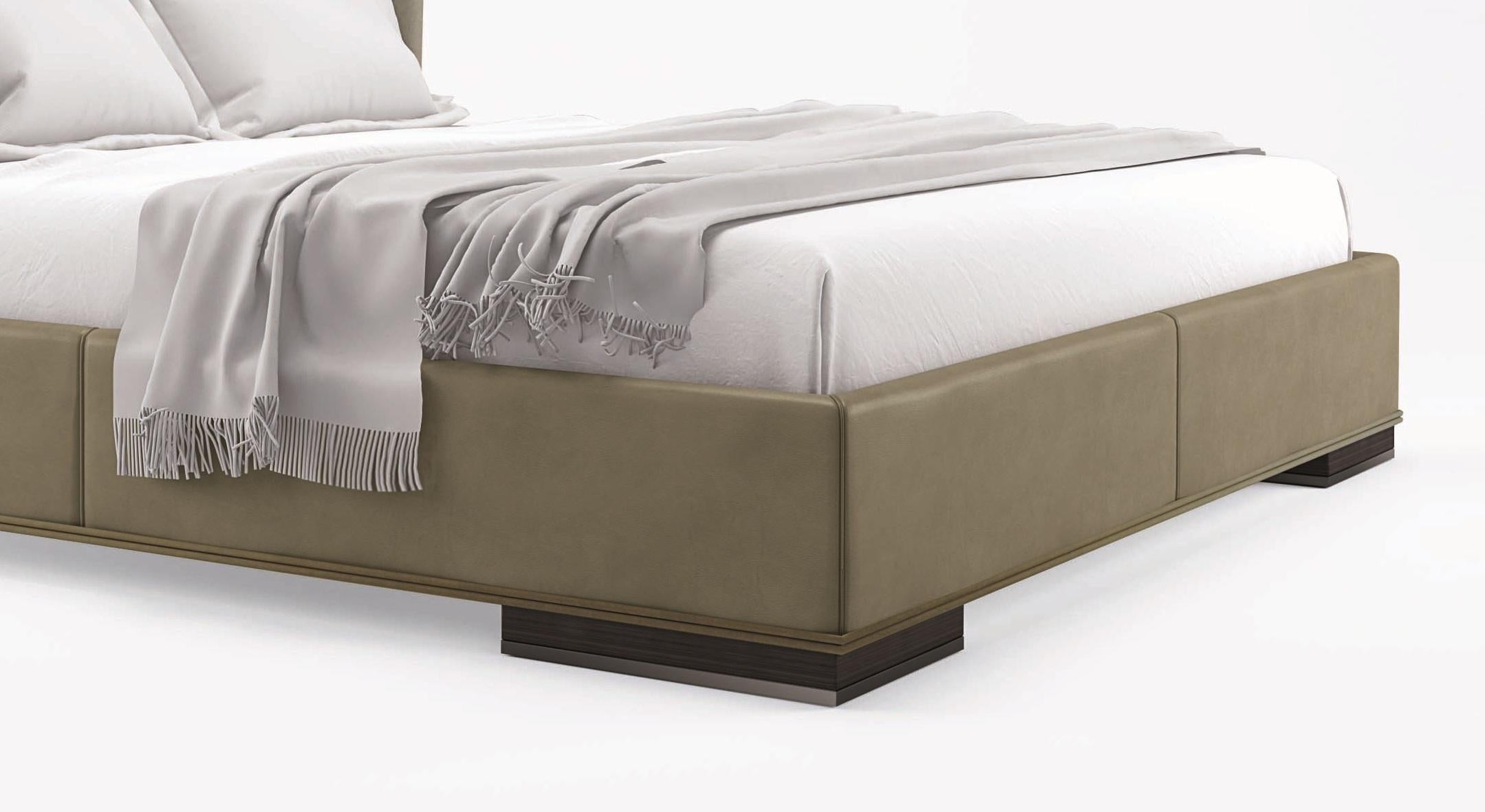 Italiano Kos, Orsi, Daniel Kostiuc, Letto matrimoniale K, Ebano, Nickel nero lucido in vendita