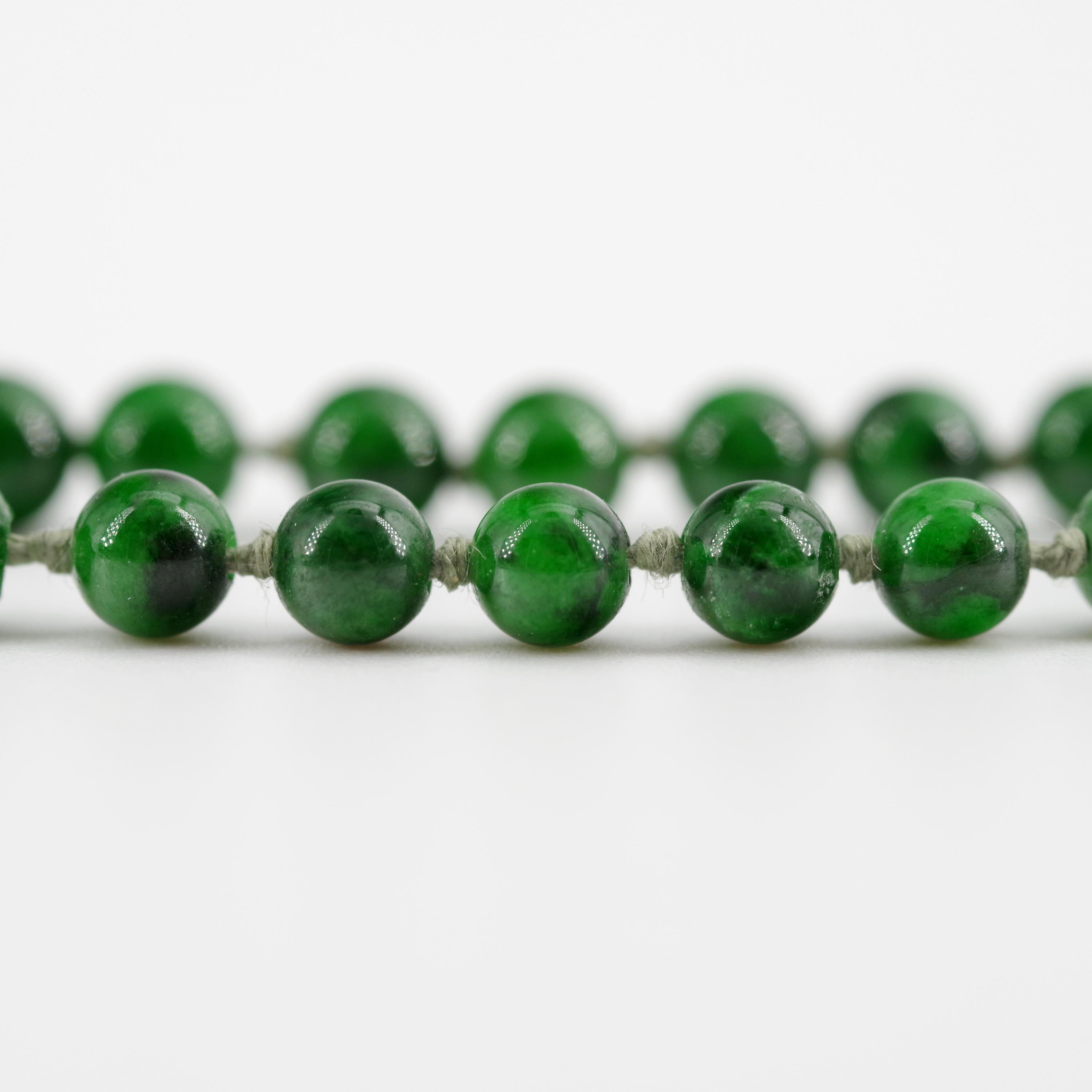 Kosmochlor-Jadeite Jade Beaded Necklace or Bracelet 1