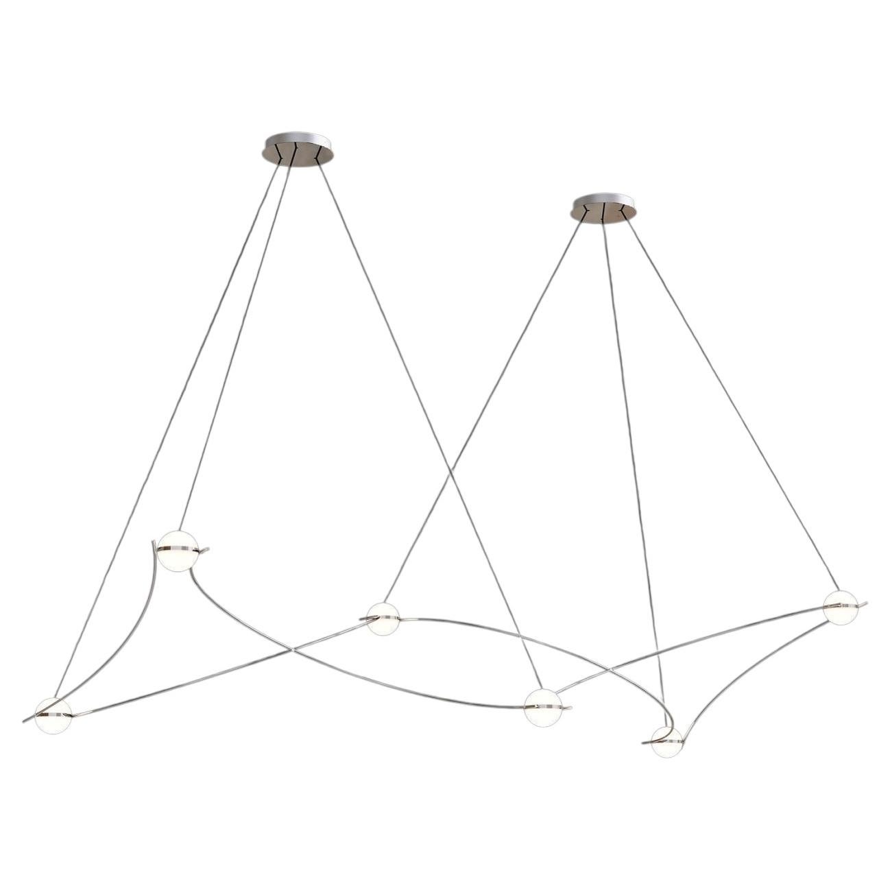 Araña Kosmos 6L de acero inoxidable pulido by MOSS Objects