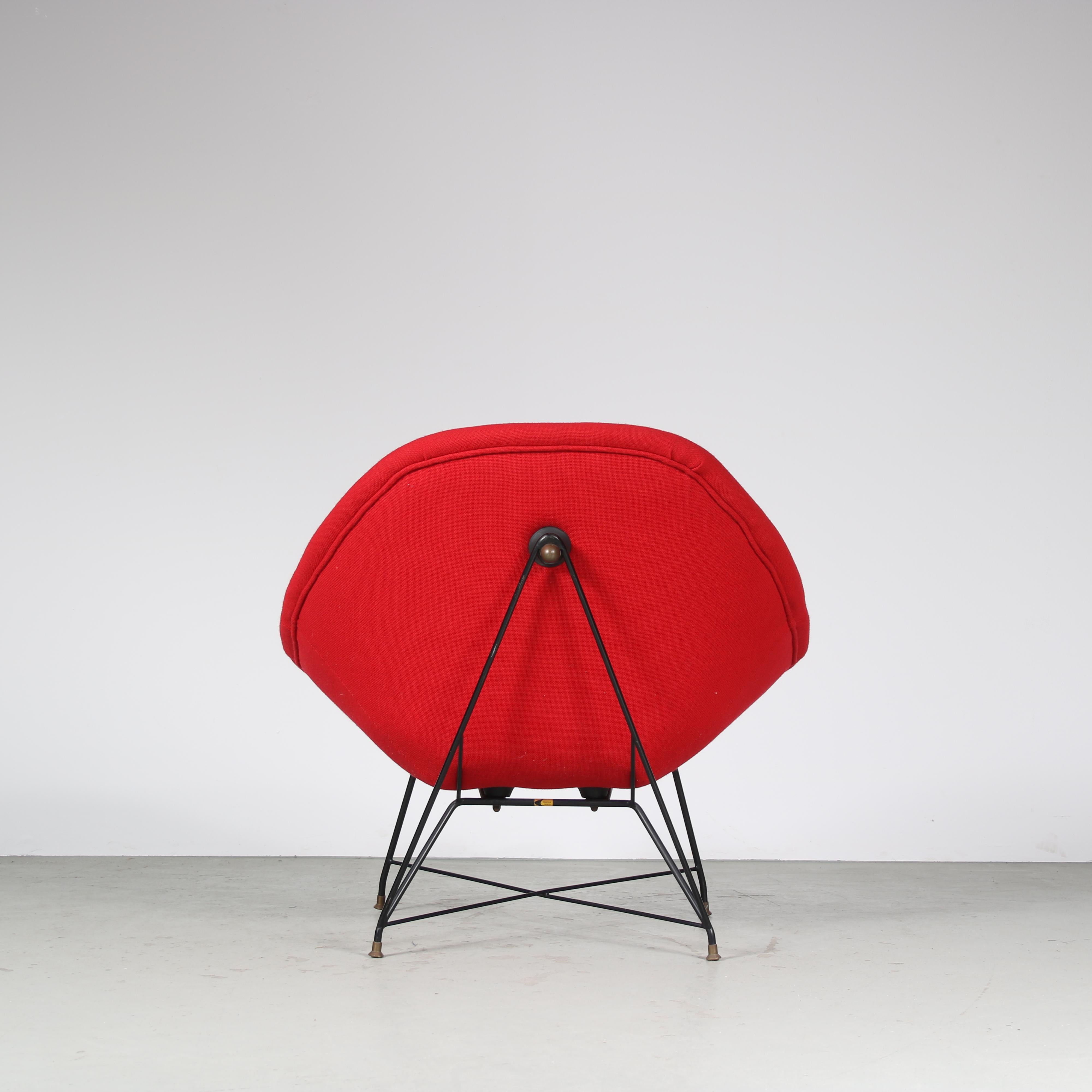 Metal “Kosmos” Chair by Augusto Bozzi for Saporiti, Italy 1950 For Sale