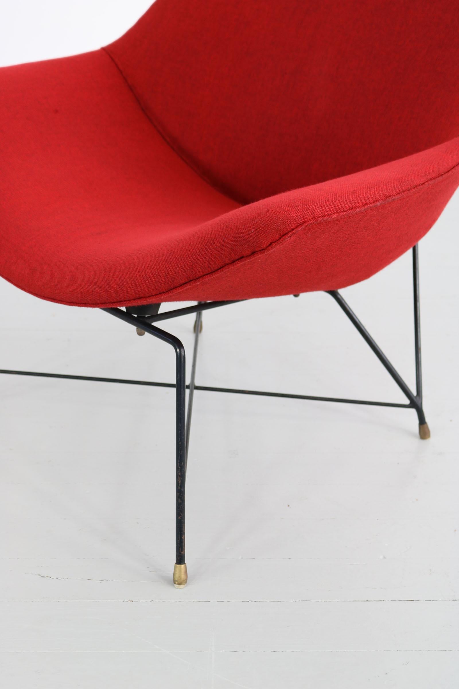 Stuhl „Kosmos“ – entworfen von Augusto Bozzi für Saporiti, Italien, 1954 (Textil) im Angebot