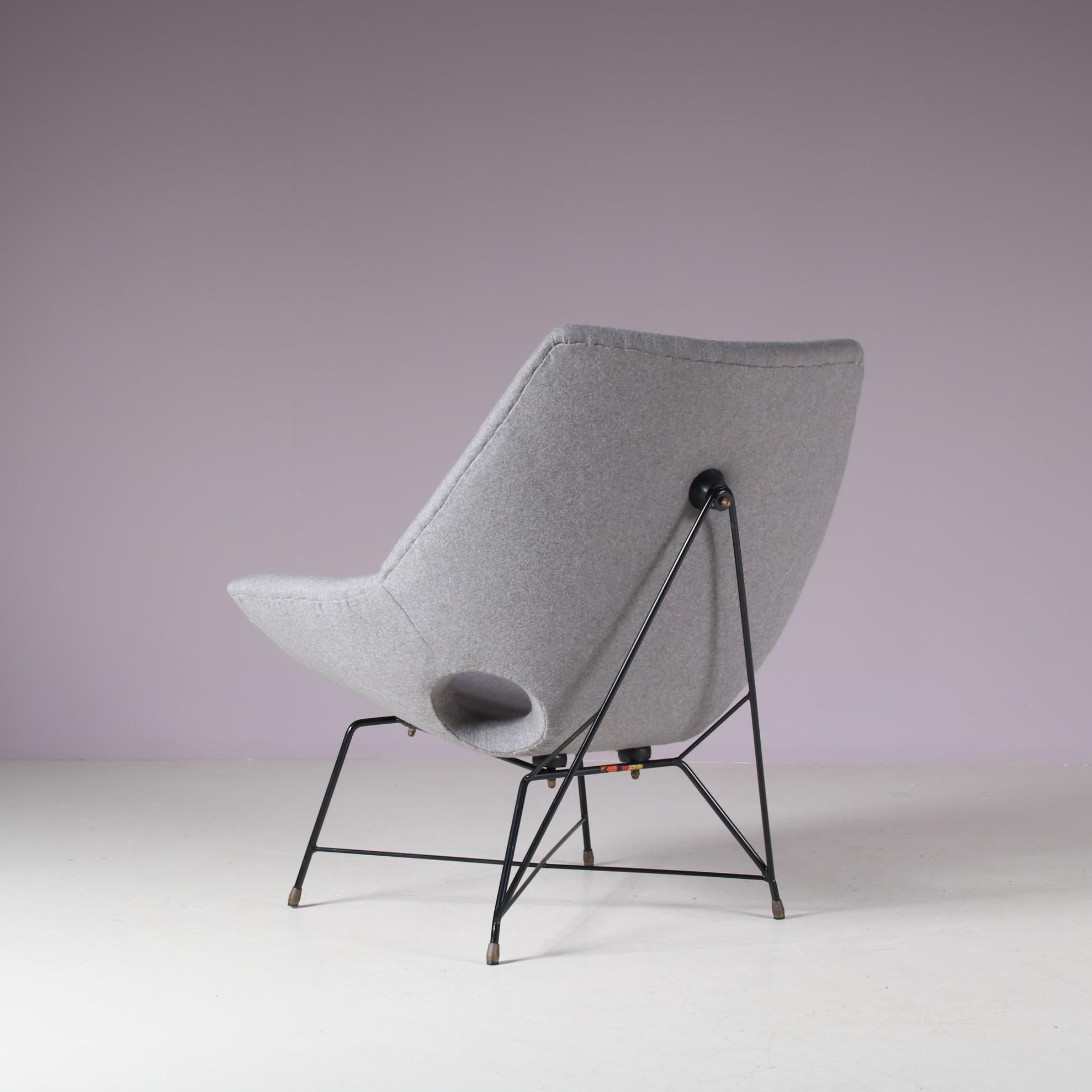 “Kosmos” Lounge Chair by Augusto Bozzi for Saporiti, Italy 1950 For Sale 8