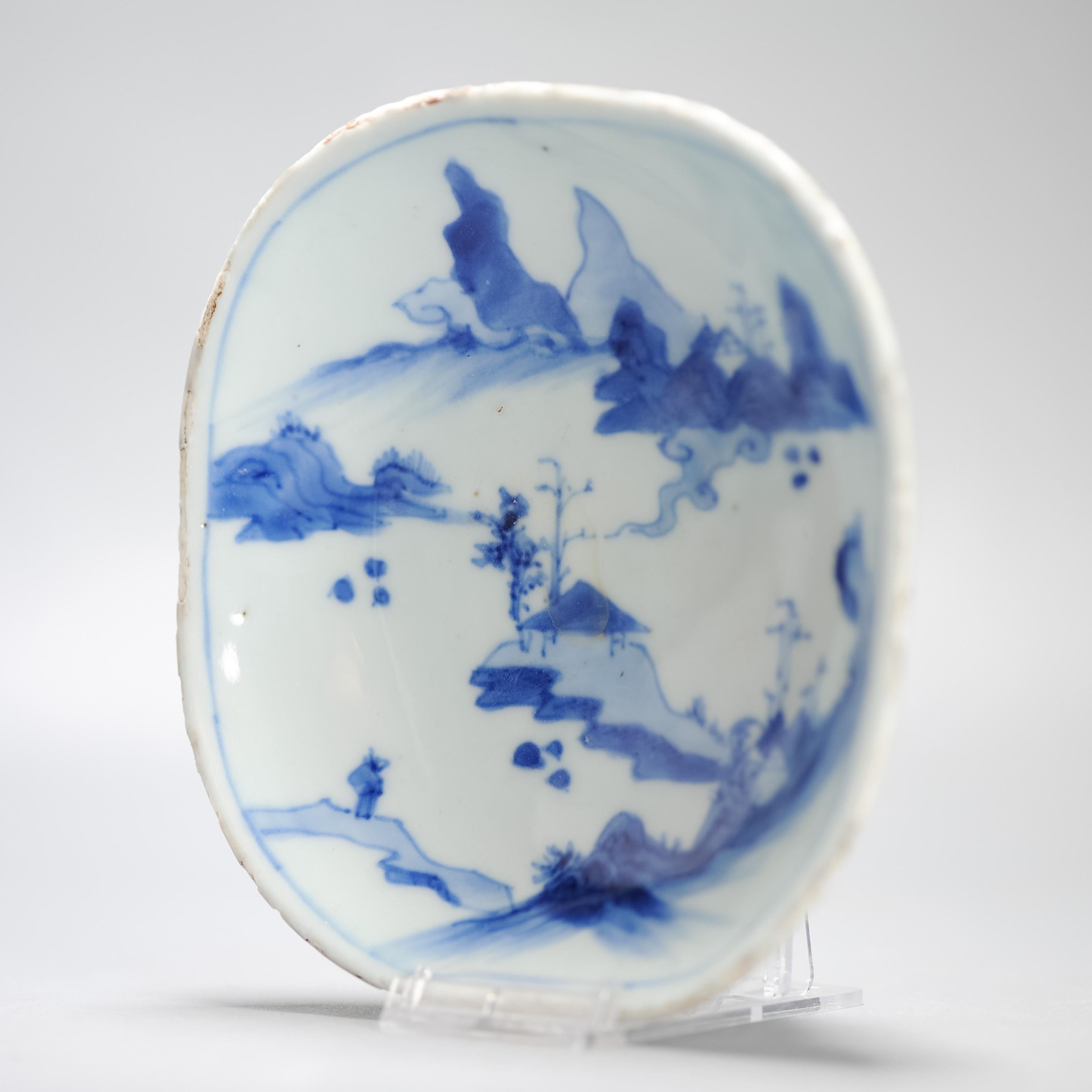 Kosometsuke 17C Chinese Porcelain Ming Period Kaiseki Dish Tianqi / Chongzhen In Good Condition For Sale In Amsterdam, Noord Holland