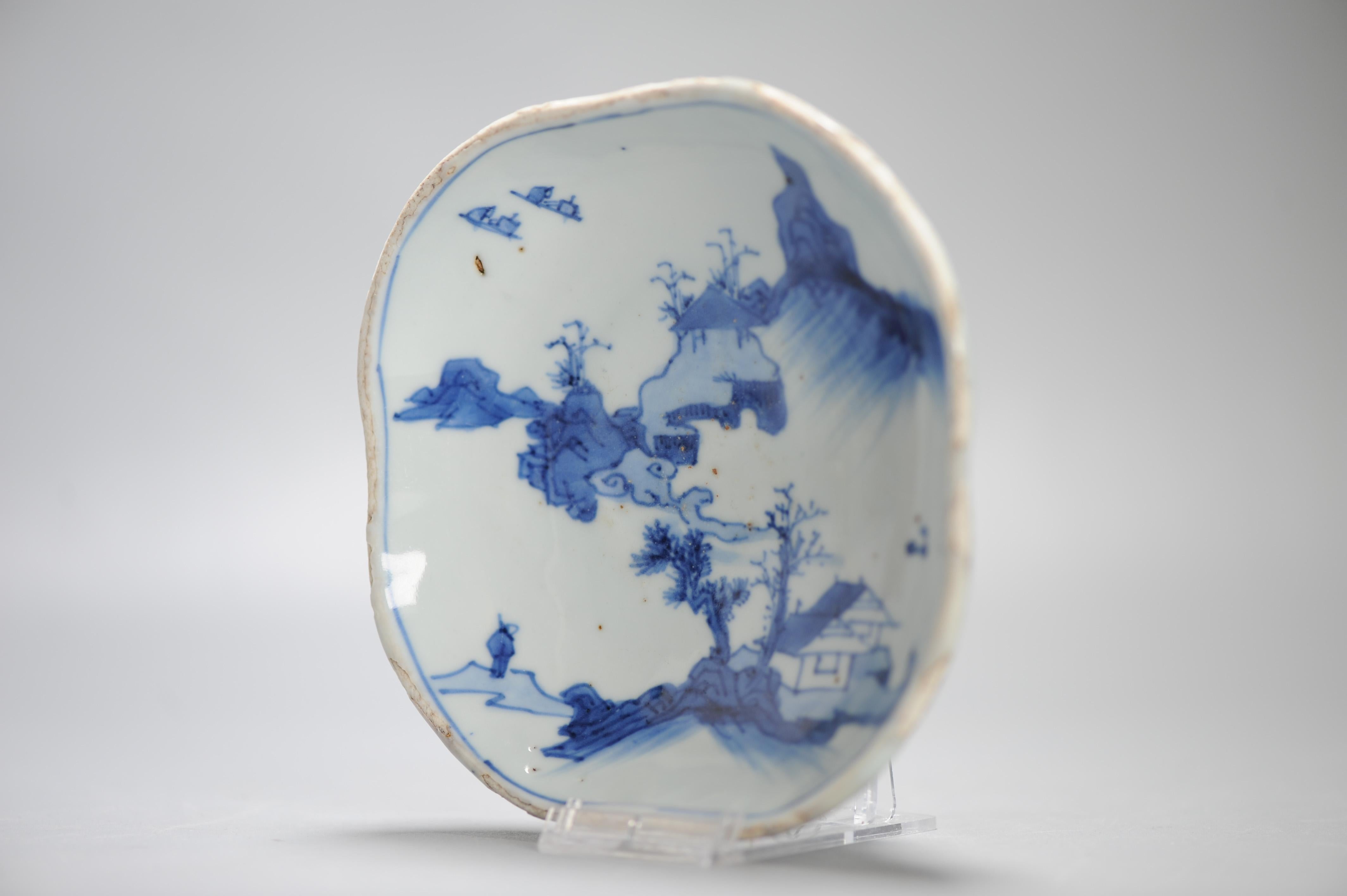 Kosometsuke 17C Chinese Porcelain Ming Period Kaiseki Dish Tianqi / Chongzhen In Good Condition For Sale In Amsterdam, Noord Holland