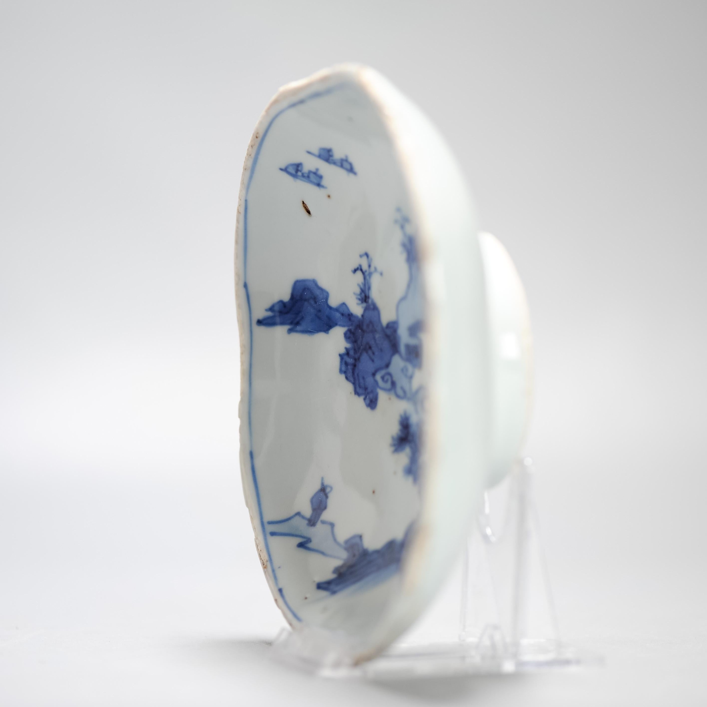 18th Century and Earlier Kosometsuke 17C Chinese Porcelain Ming Period Kaiseki Dish Tianqi / Chongzhen For Sale