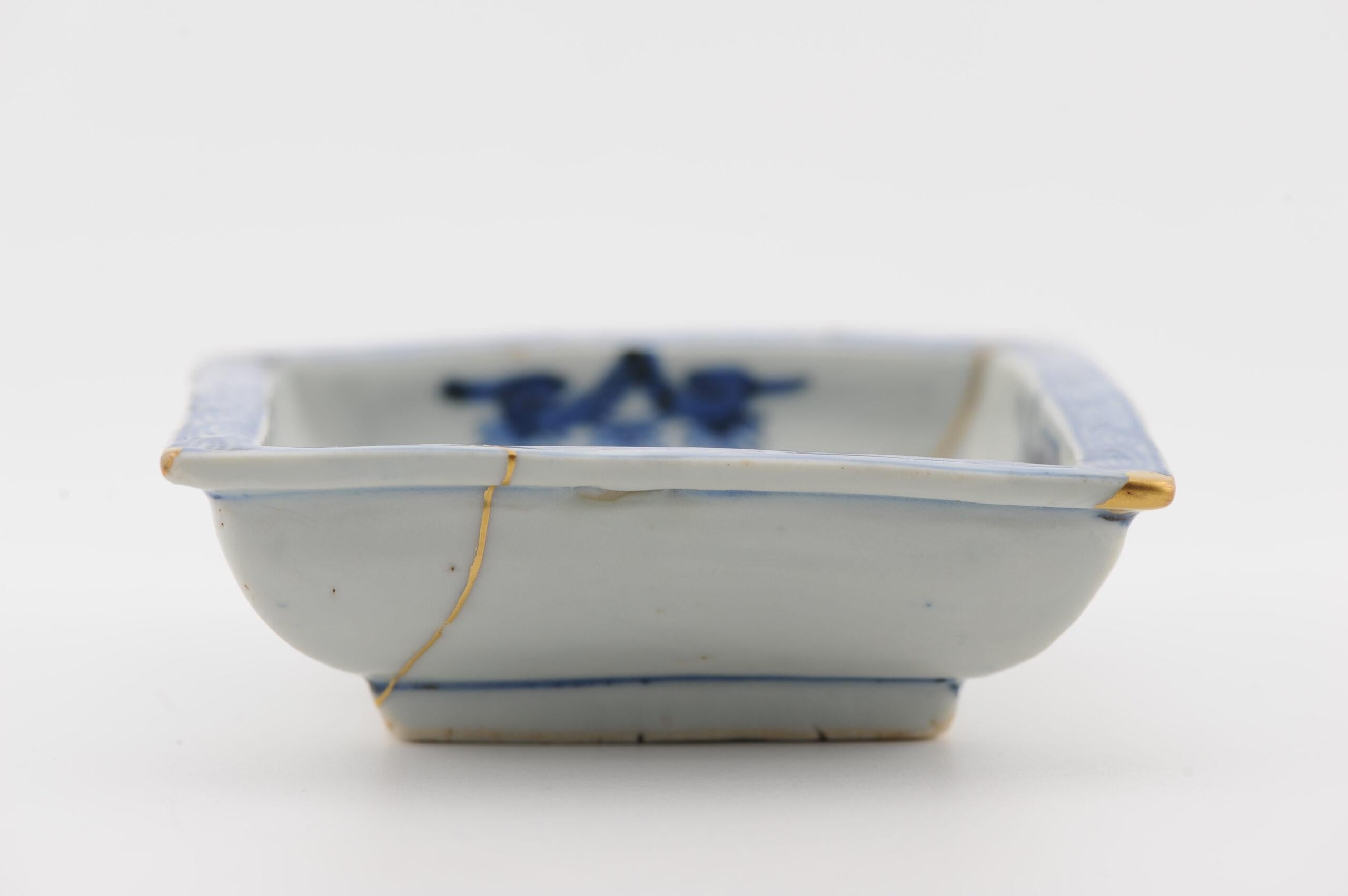 Kosometsuke Antique Chinese Porcelain 17c Ming Dynasty serving dish Kintsugi 14
