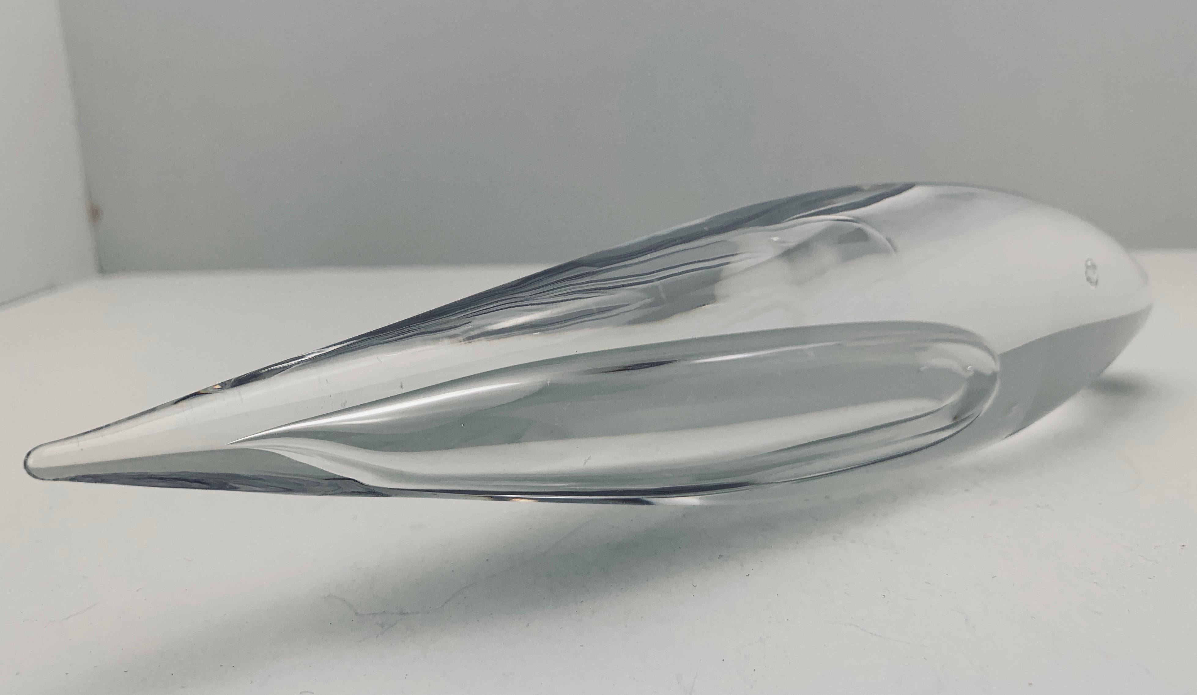 Mid-Century Modern Art Glass Whale by Kosta Boda designed by Vicke Lindstrand, 1950-73